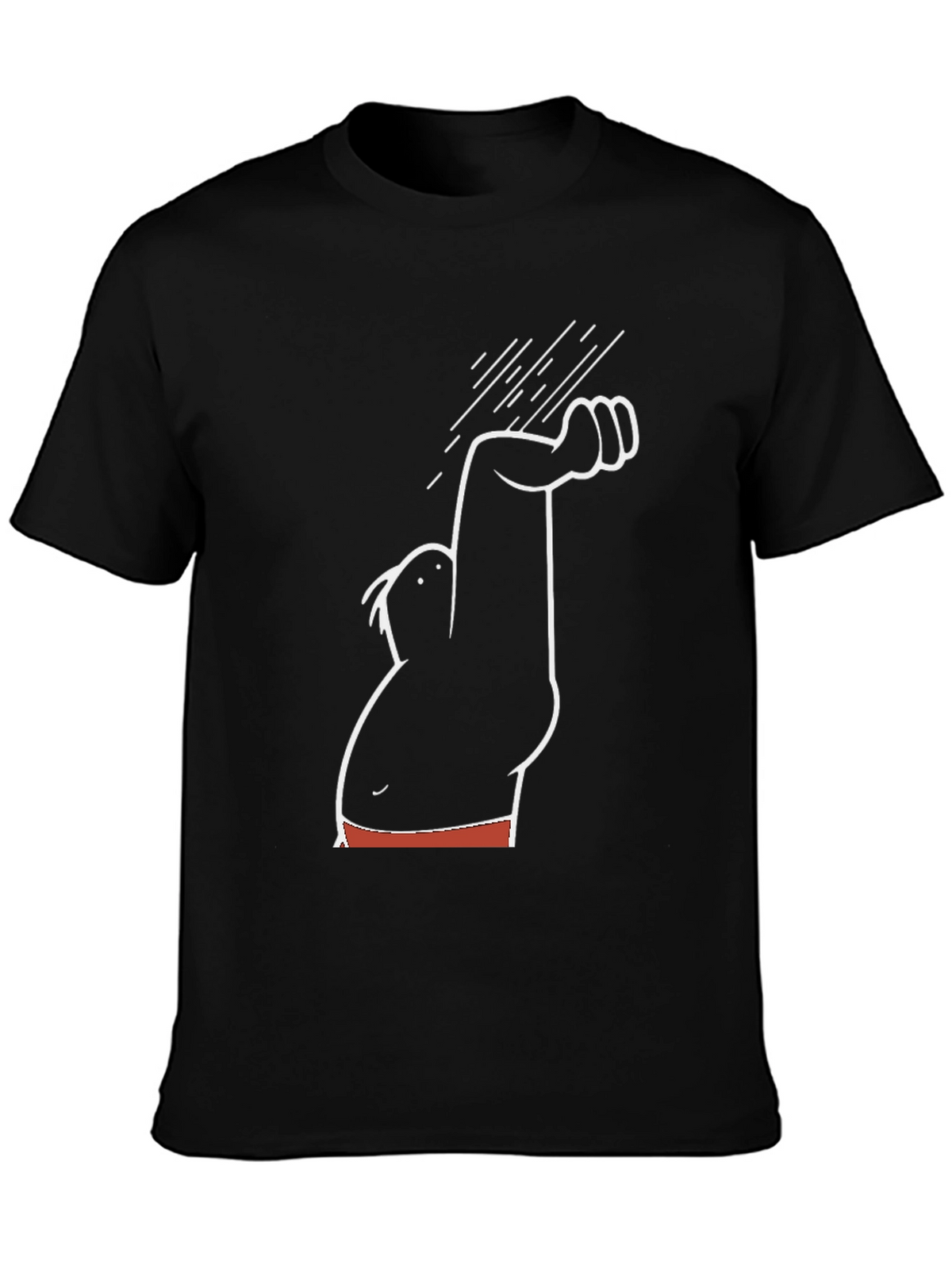 Funny Cartoon Graphic Tee - Black