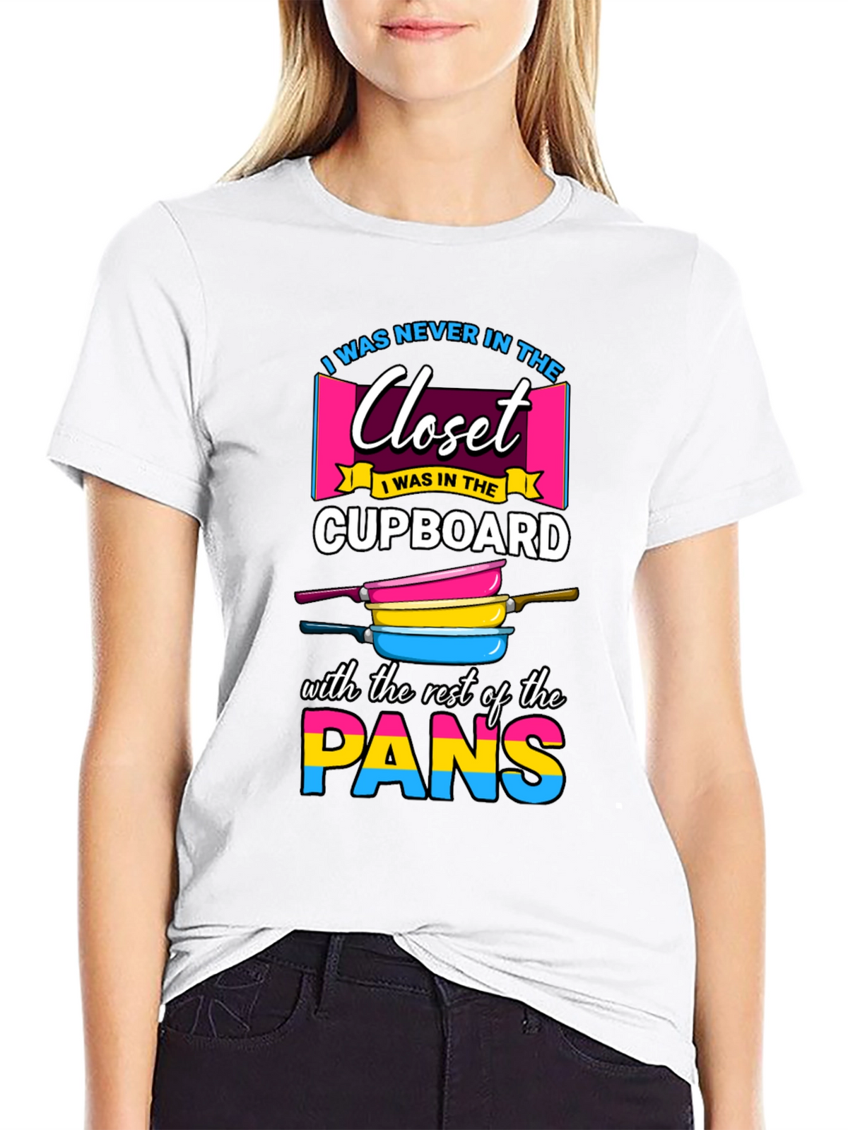 Pansexual Pride T-Shirt: Closet Cupboard Pans!