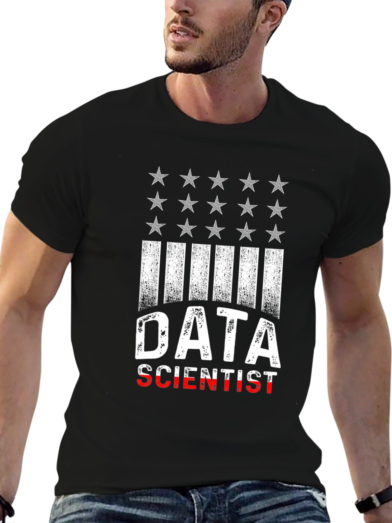 Data Scientist T-Shirt - American Flag Design