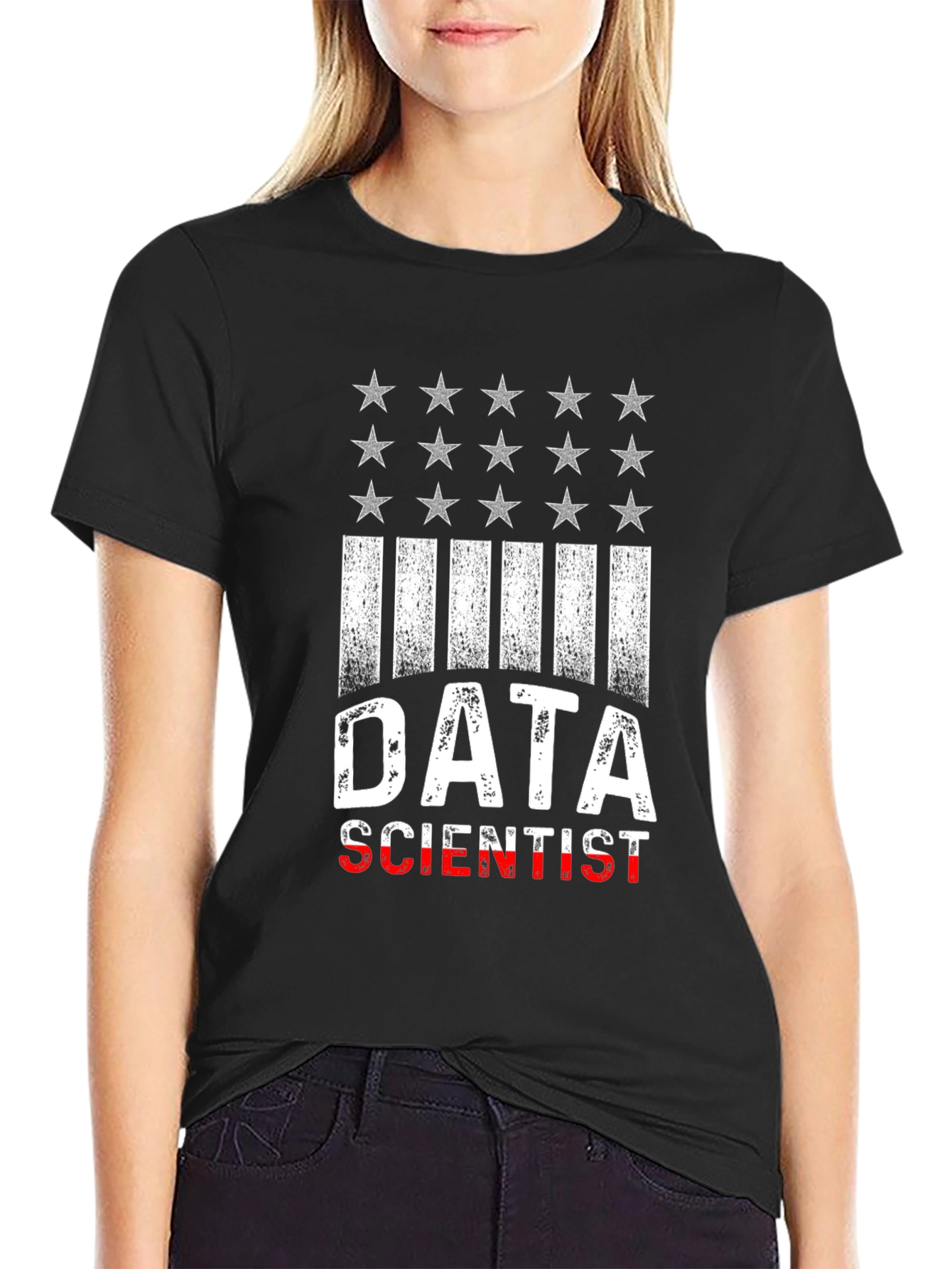 Data Scientist T-Shirt - American Flag Design