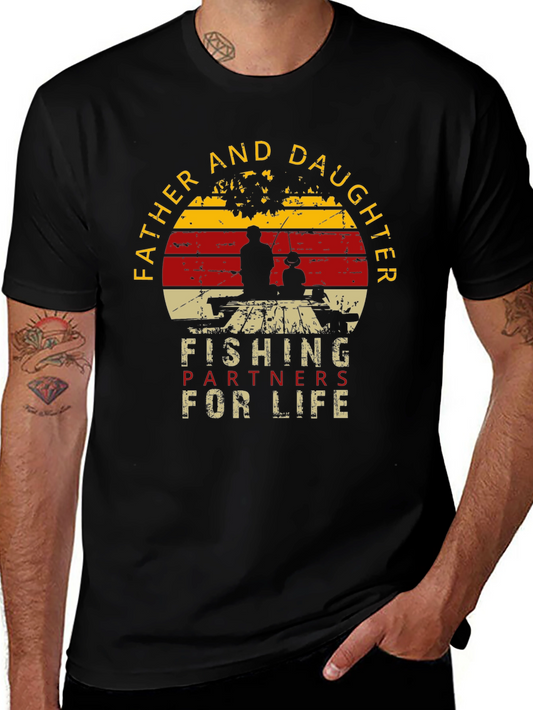 Father and Daughter Fishing Partners T-Shirt