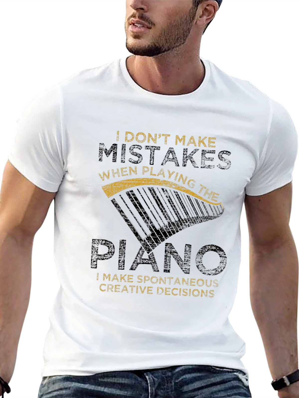 Funny Piano Player T-Shirt - I Dont Make Mistakes