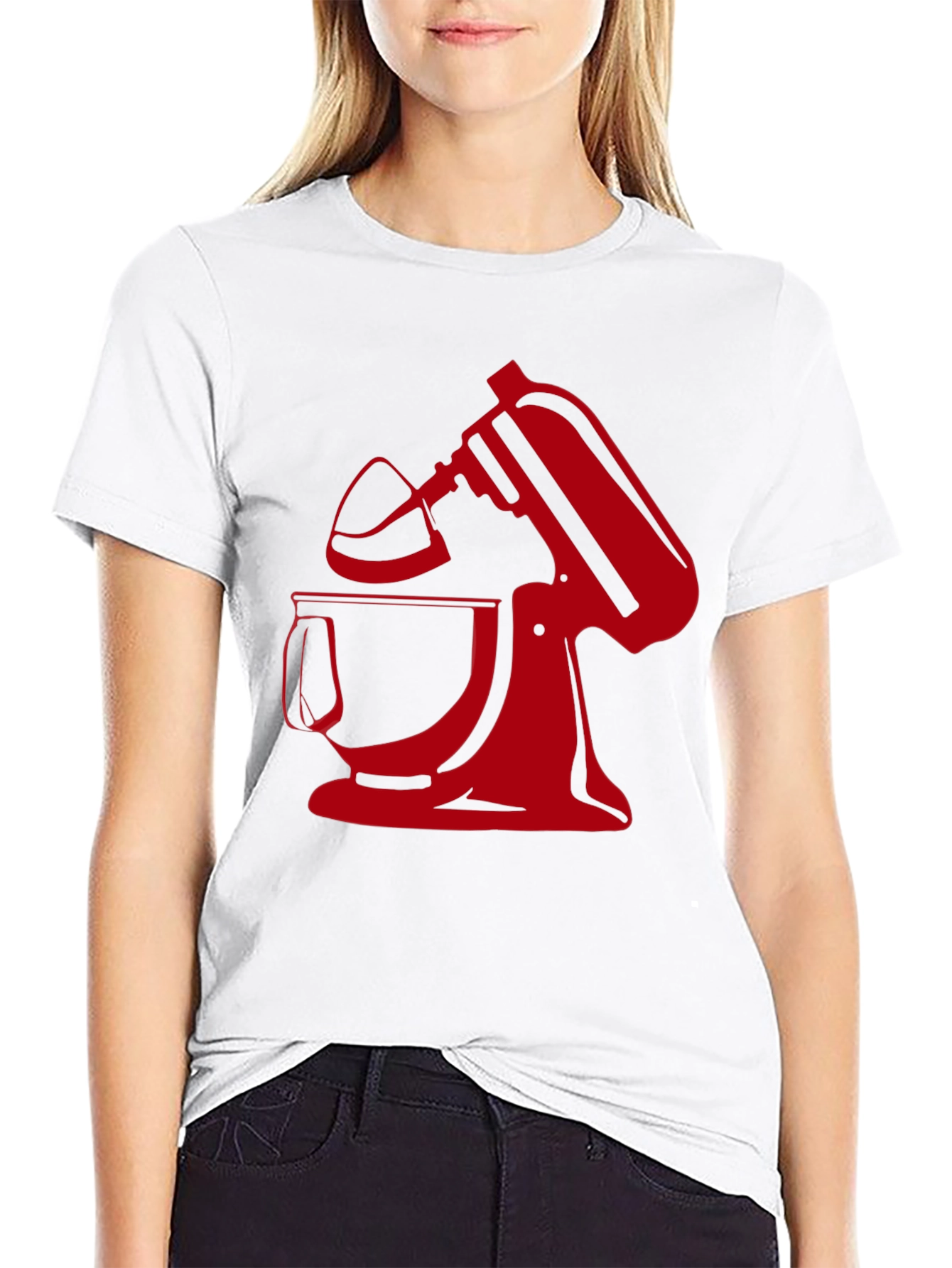 Red Mixer Graphic T-Shirt - Baking Enthusiast Apparel