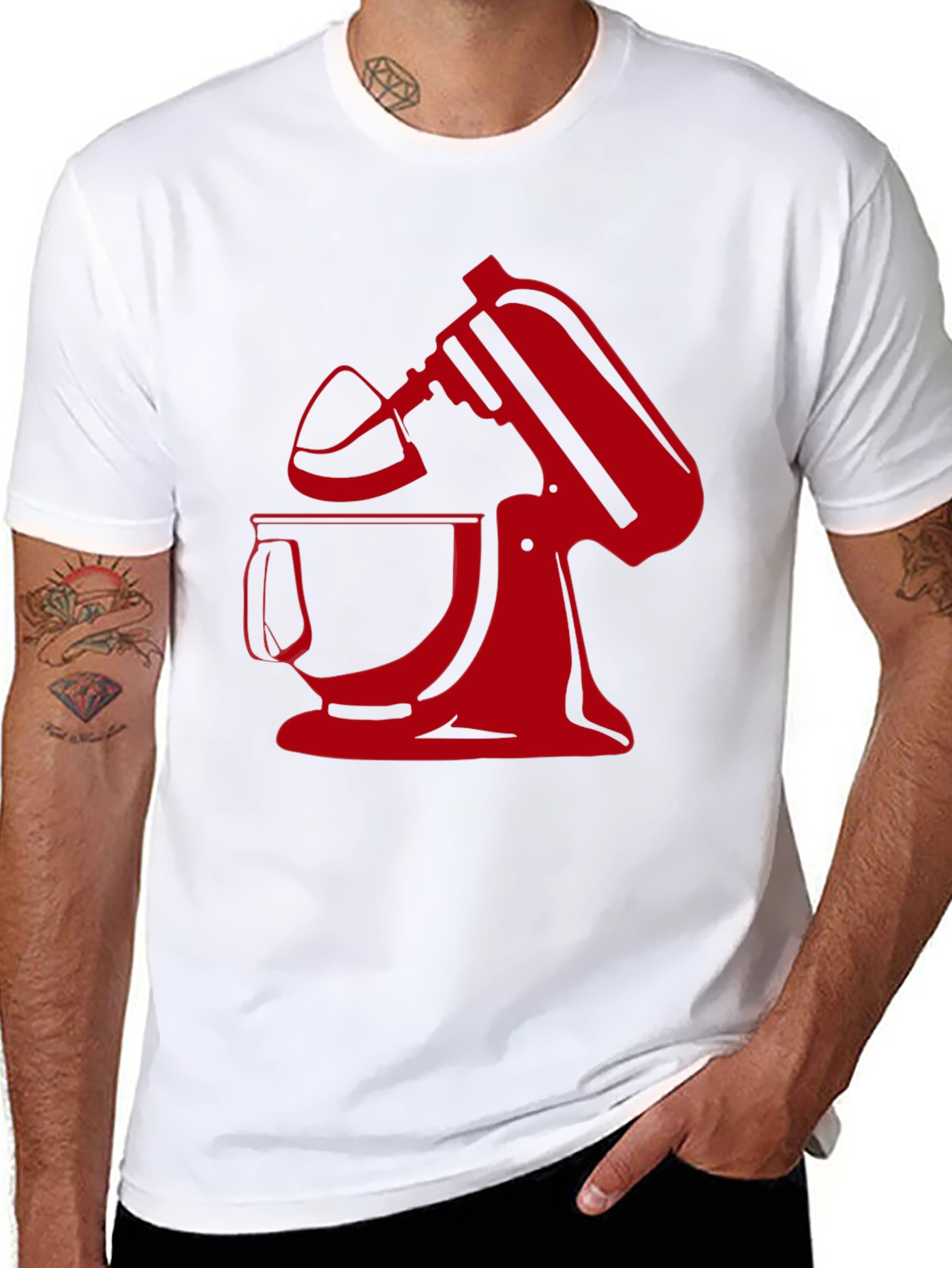 Red Mixer Graphic T-Shirt - Baking Enthusiast Apparel