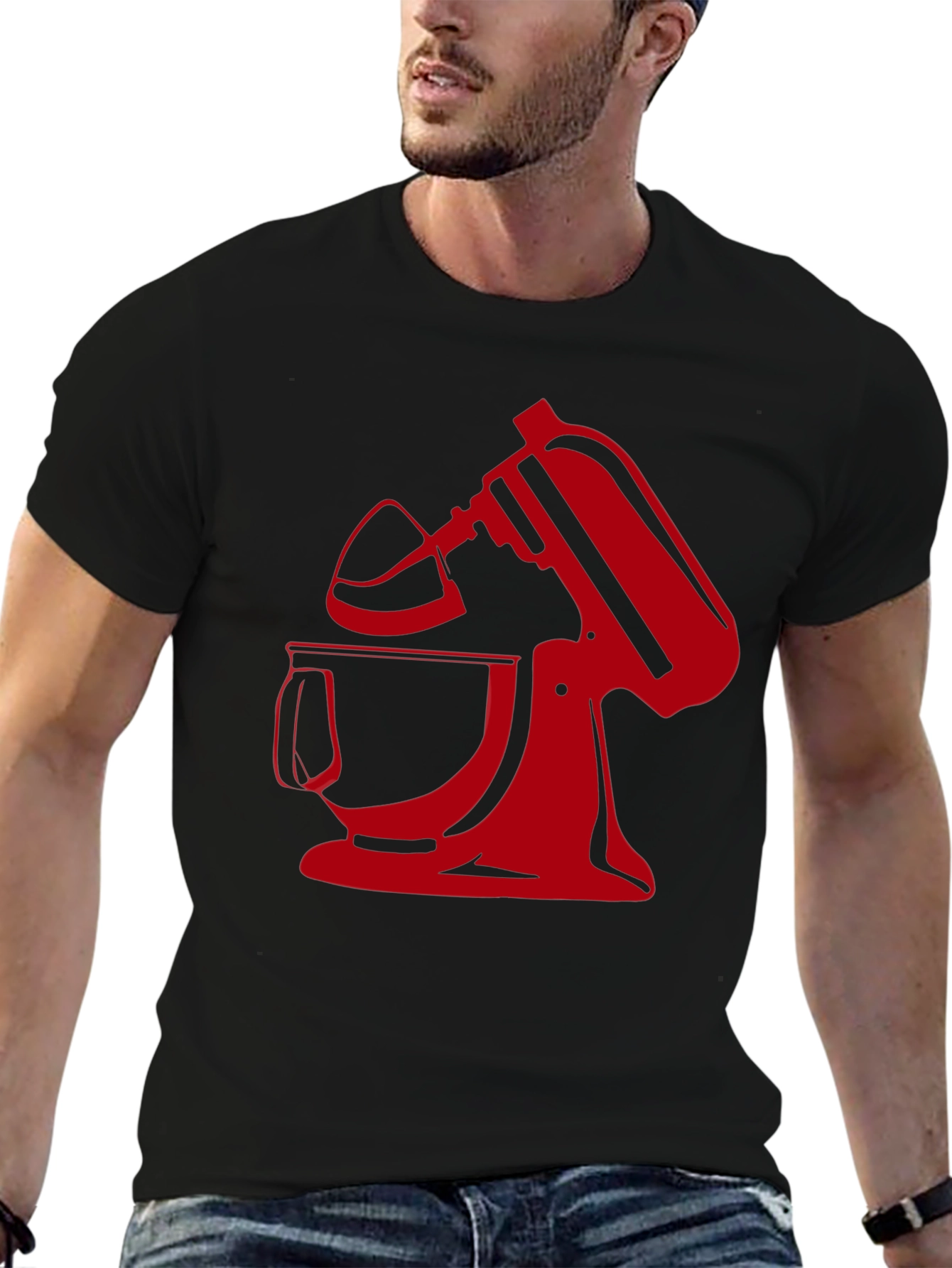 Red Mixer Graphic T-Shirt - Baking Enthusiast Apparel