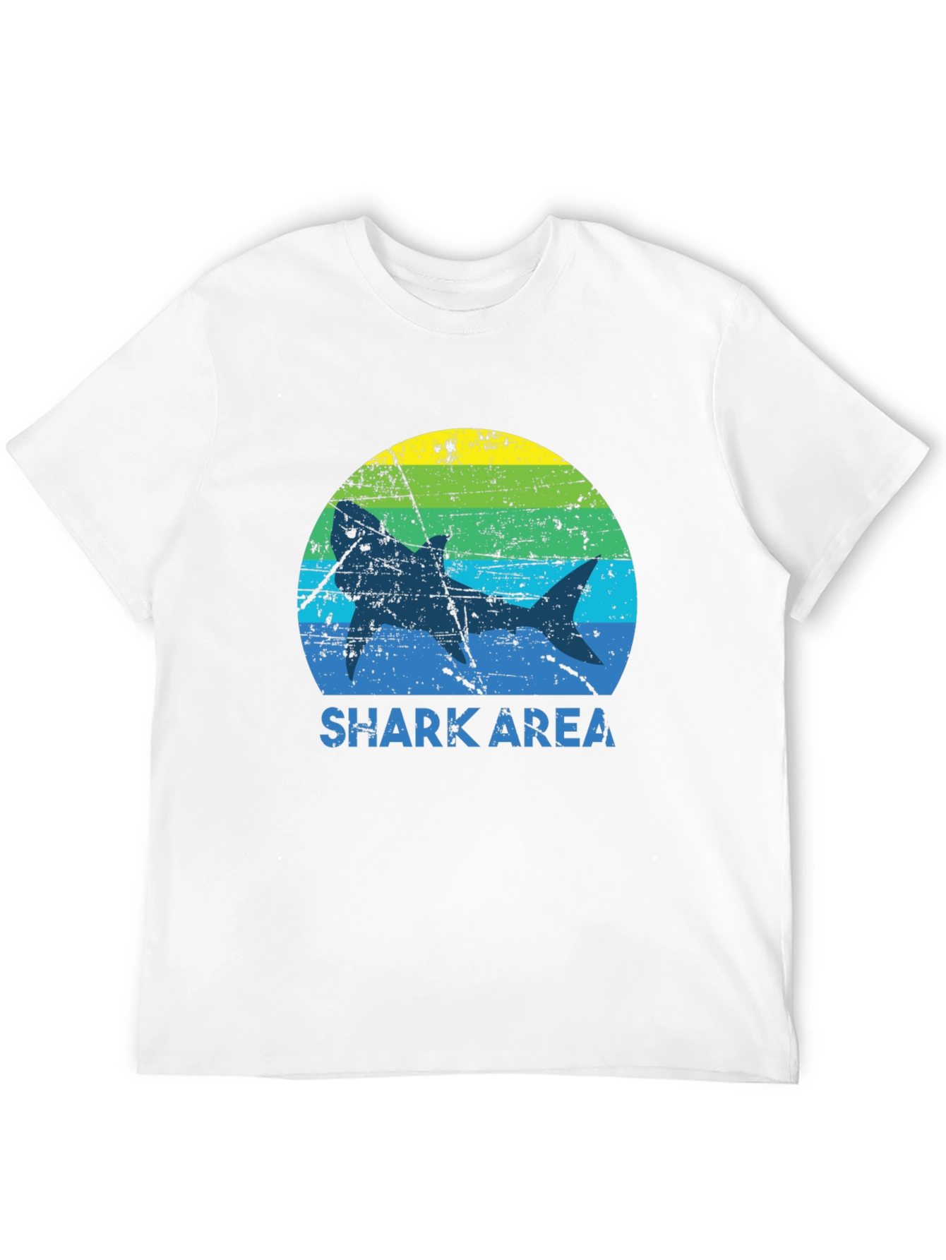 Shark Area Graphic Tee - Distressed Style