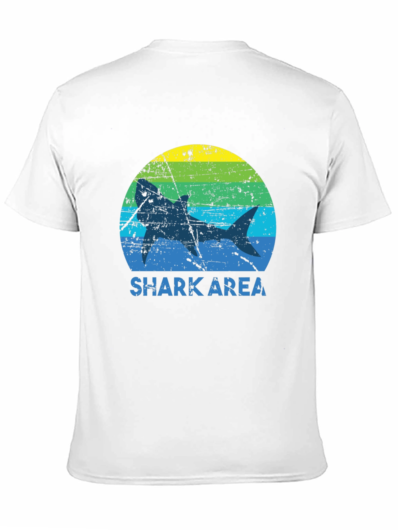 Shark Area Graphic Tee - Distressed Style