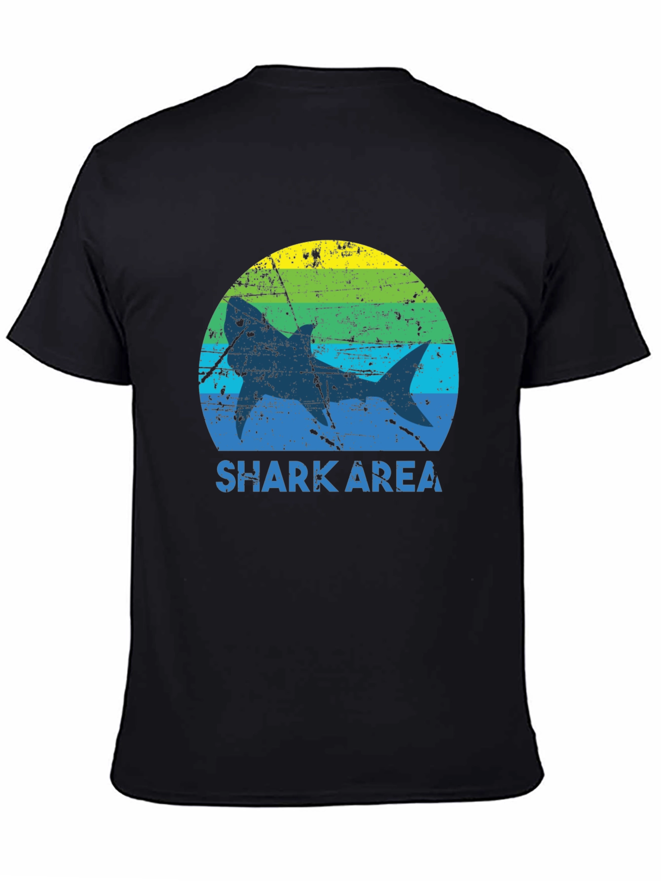 Shark Area Graphic Tee - Distressed Style