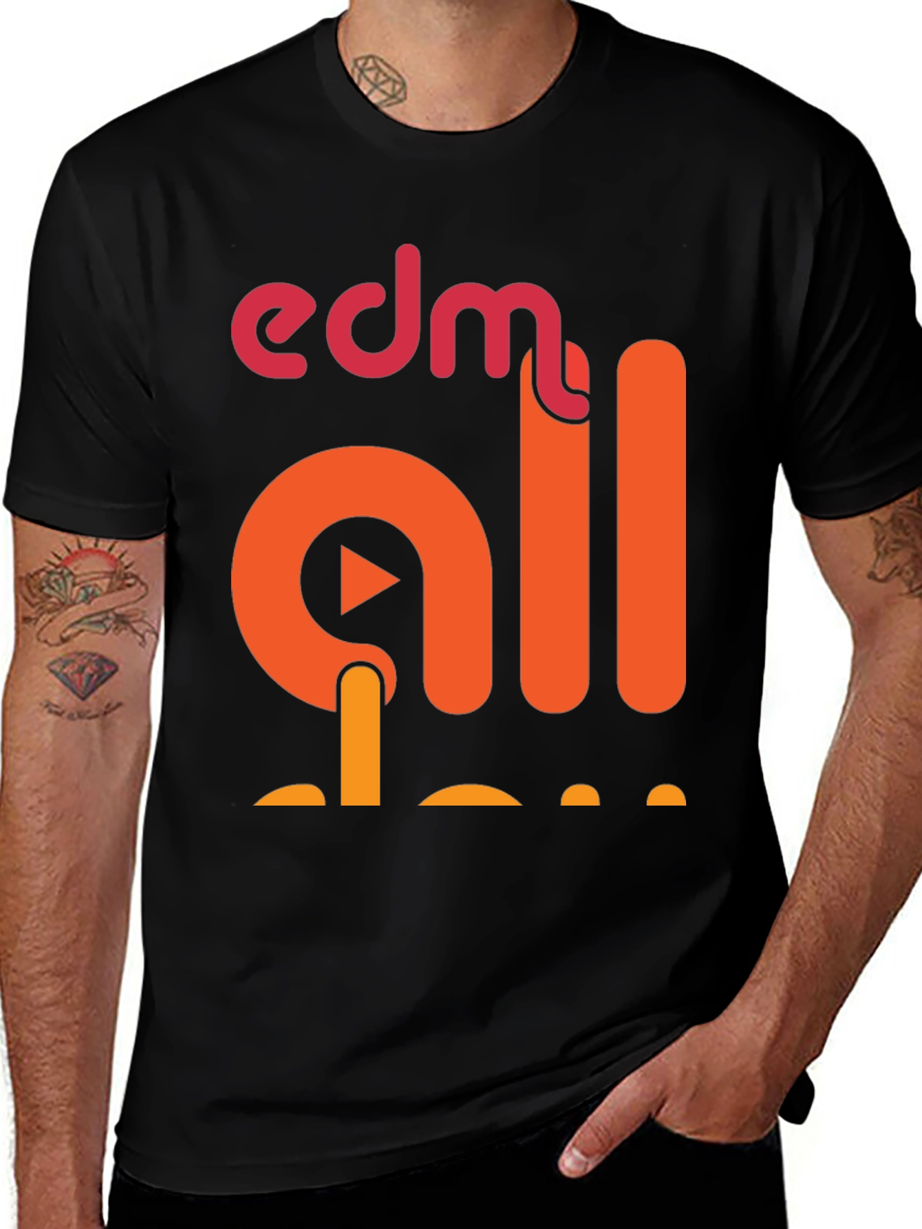 EDM All Day Graphic T-Shirt