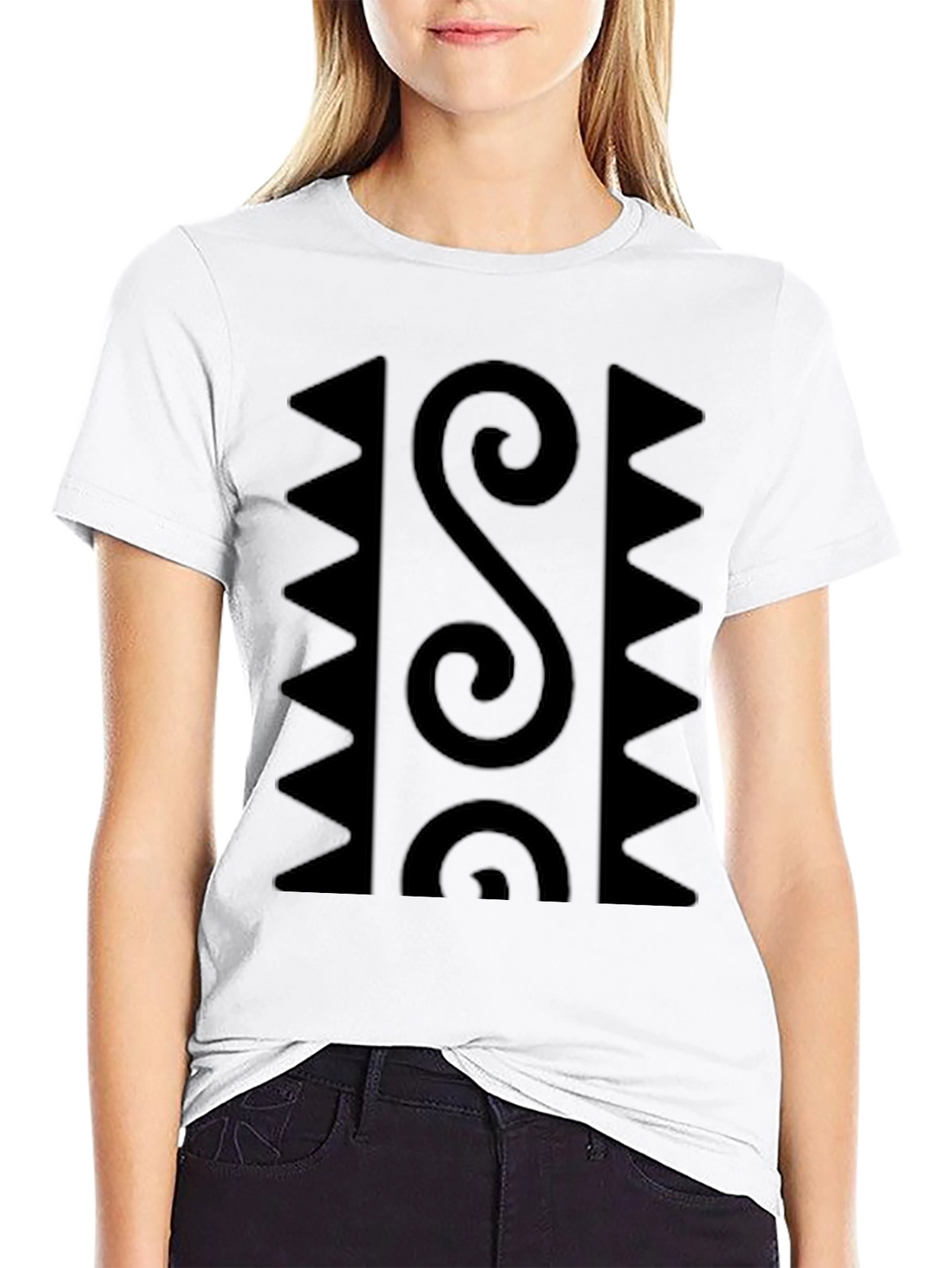 Graphic Print Black Casual T-Shirt