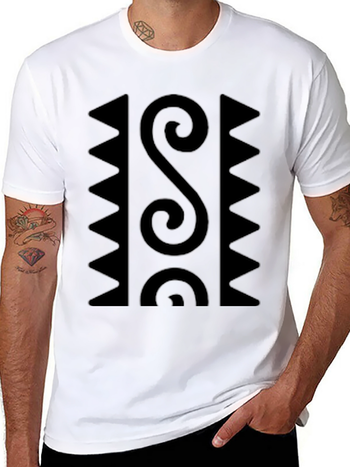 Graphic Print Black Casual T-Shirt