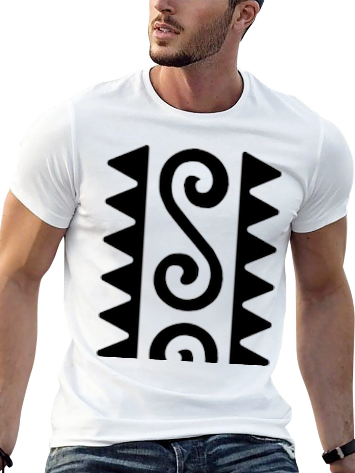 Graphic Print Black Casual T-Shirt