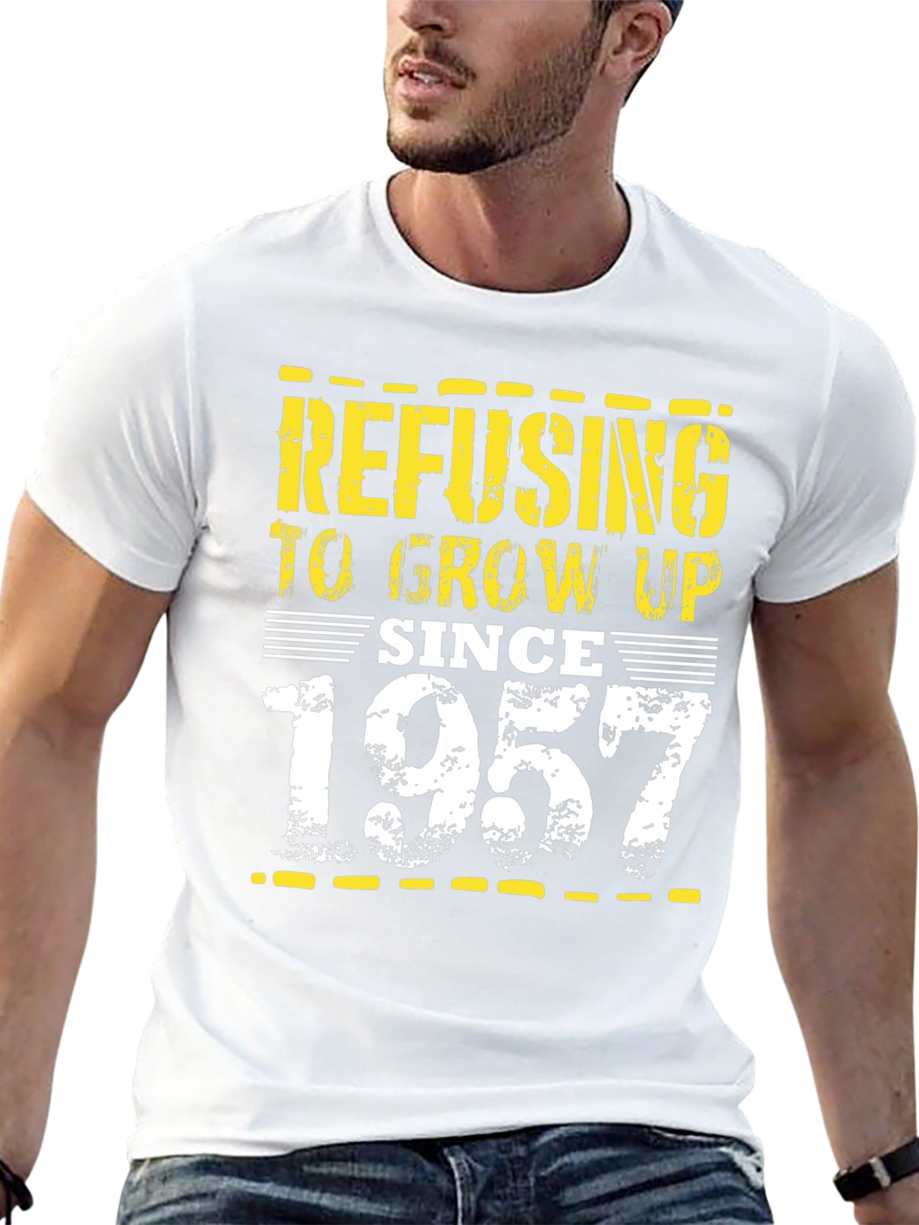 Refusing to Grow Up Since 1957 Black T-Shirt