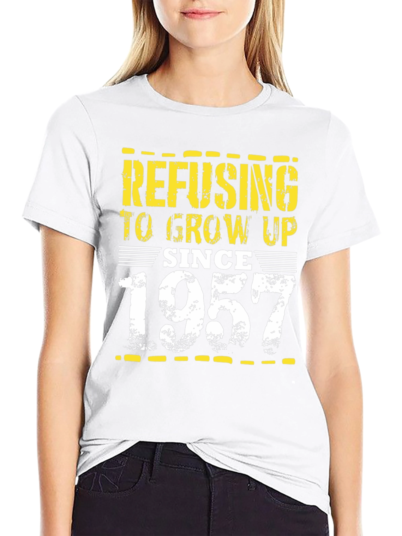 Refusing to Grow Up Since 1957 Black T-Shirt