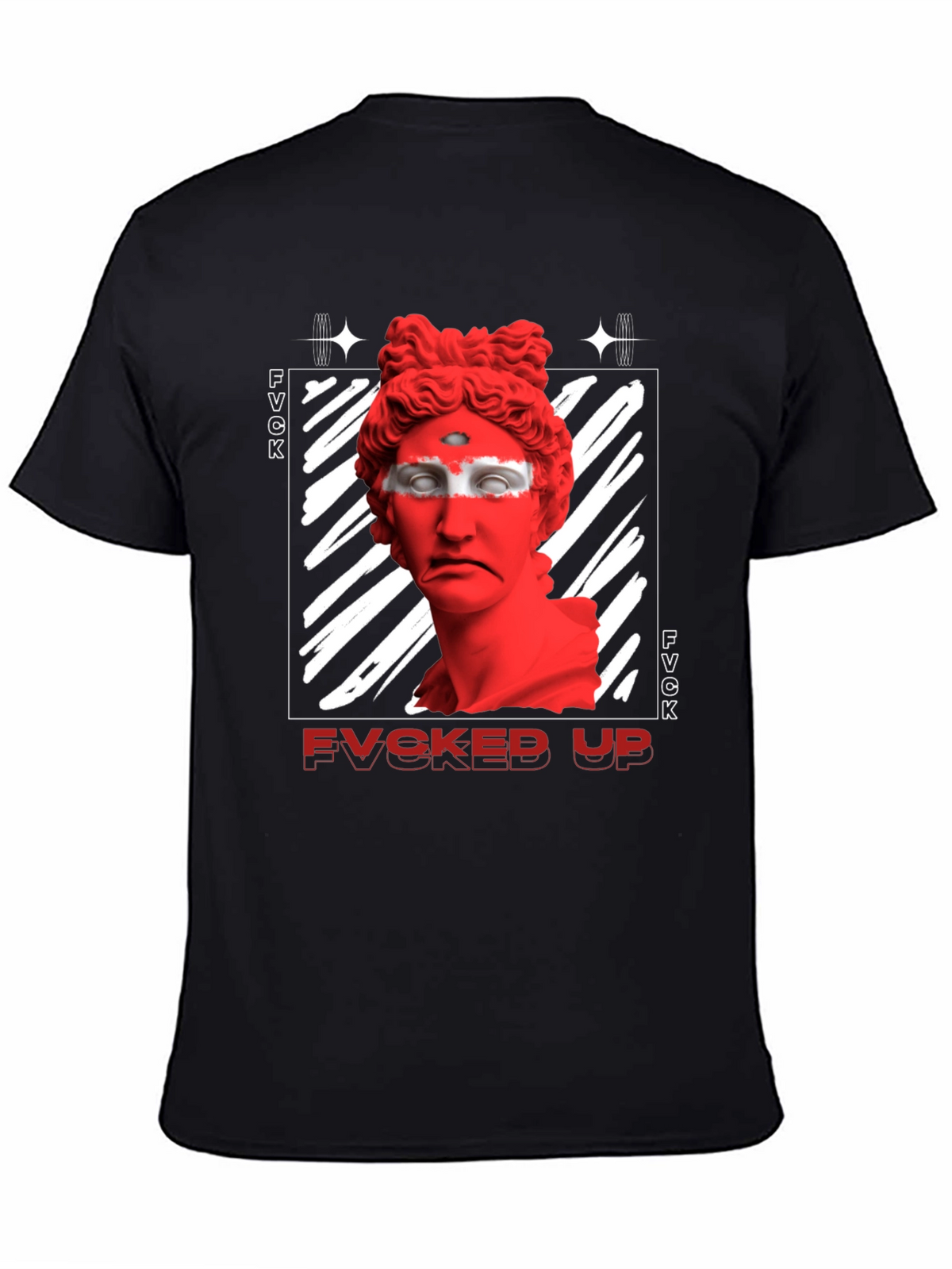 Edgy FVCKED UP Graphic Print T-Shirt