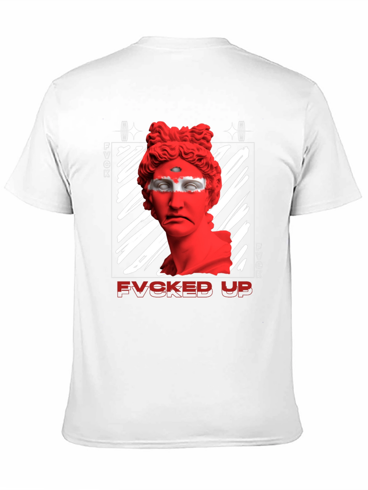 Edgy FVCKED UP Graphic Print T-Shirt