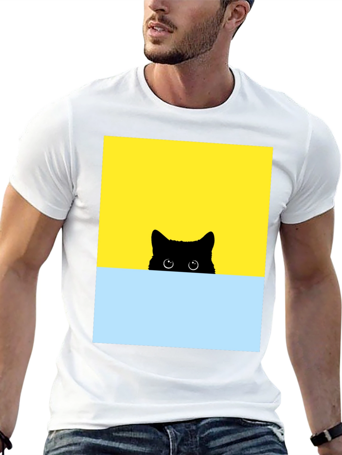 Peek-a-Boo Cat Graphic Tee