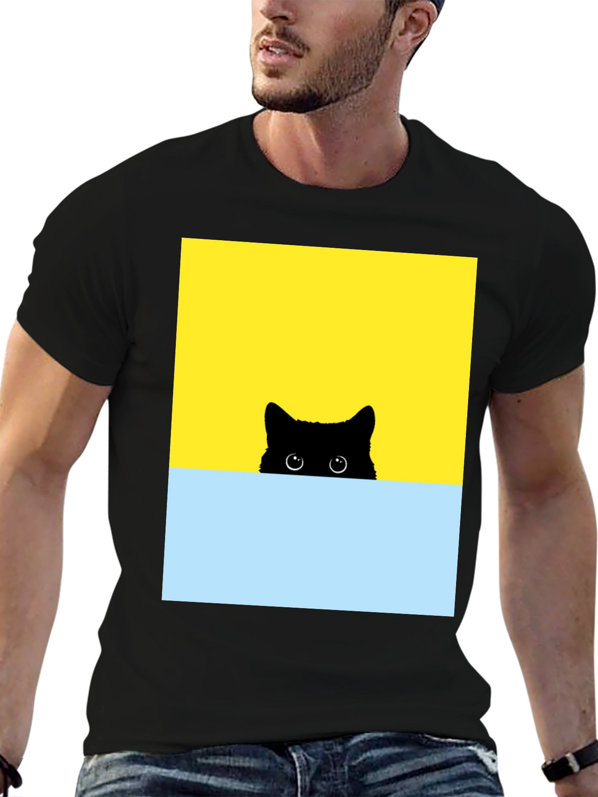 Peek-a-Boo Cat Graphic Tee