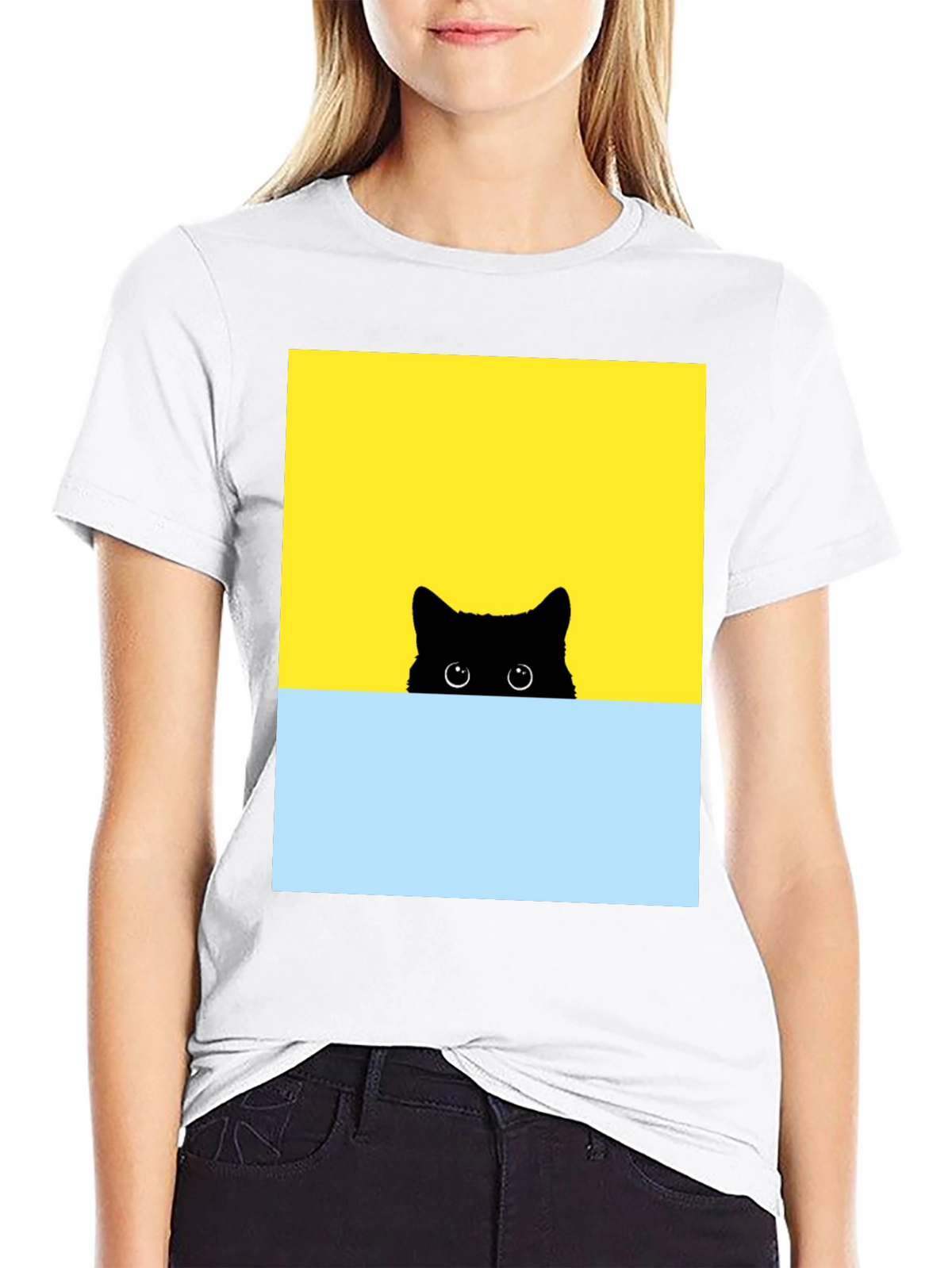 Peek-a-Boo Cat Graphic Tee