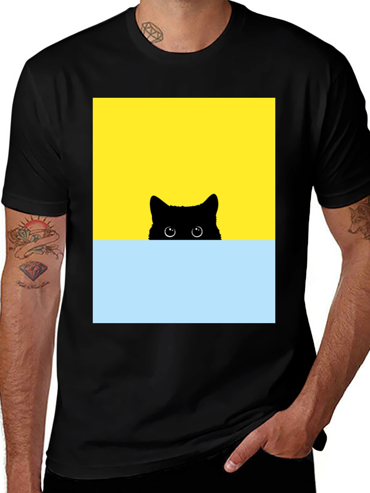 Peek-a-Boo Cat Graphic Tee