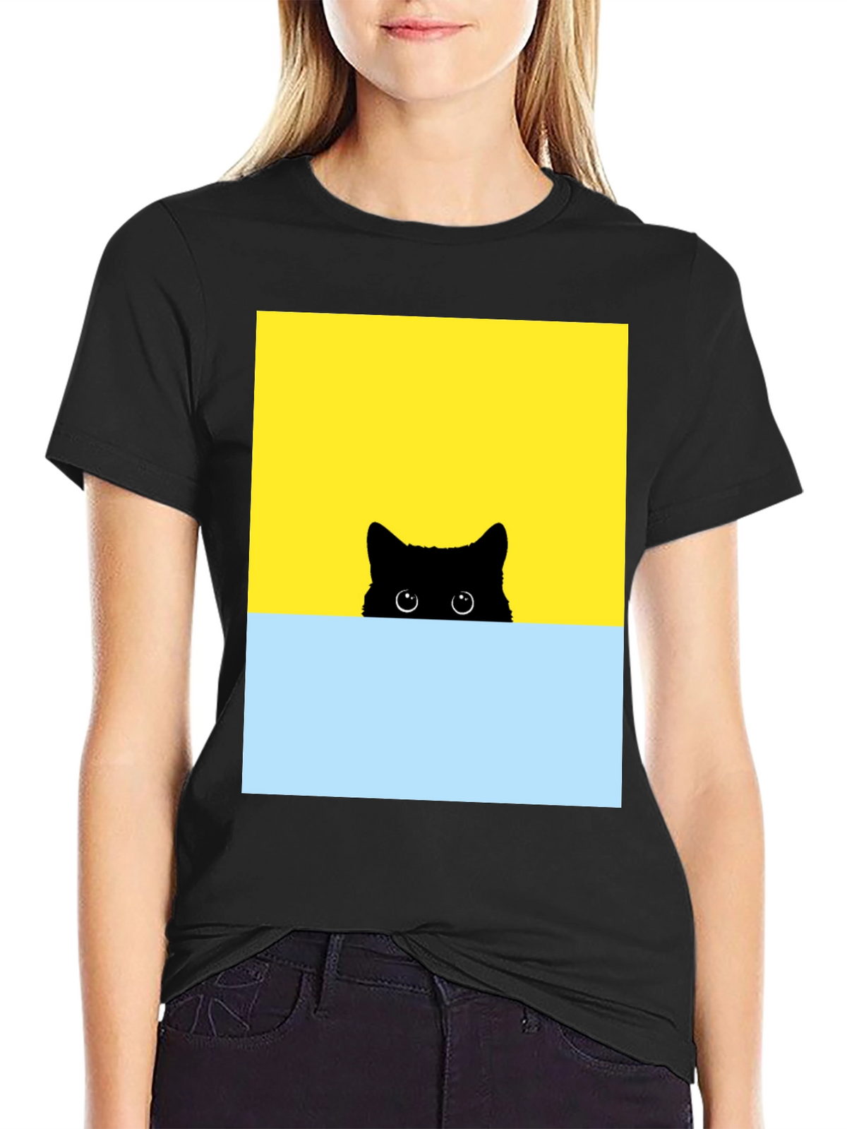 Peek-a-Boo Cat Graphic Tee