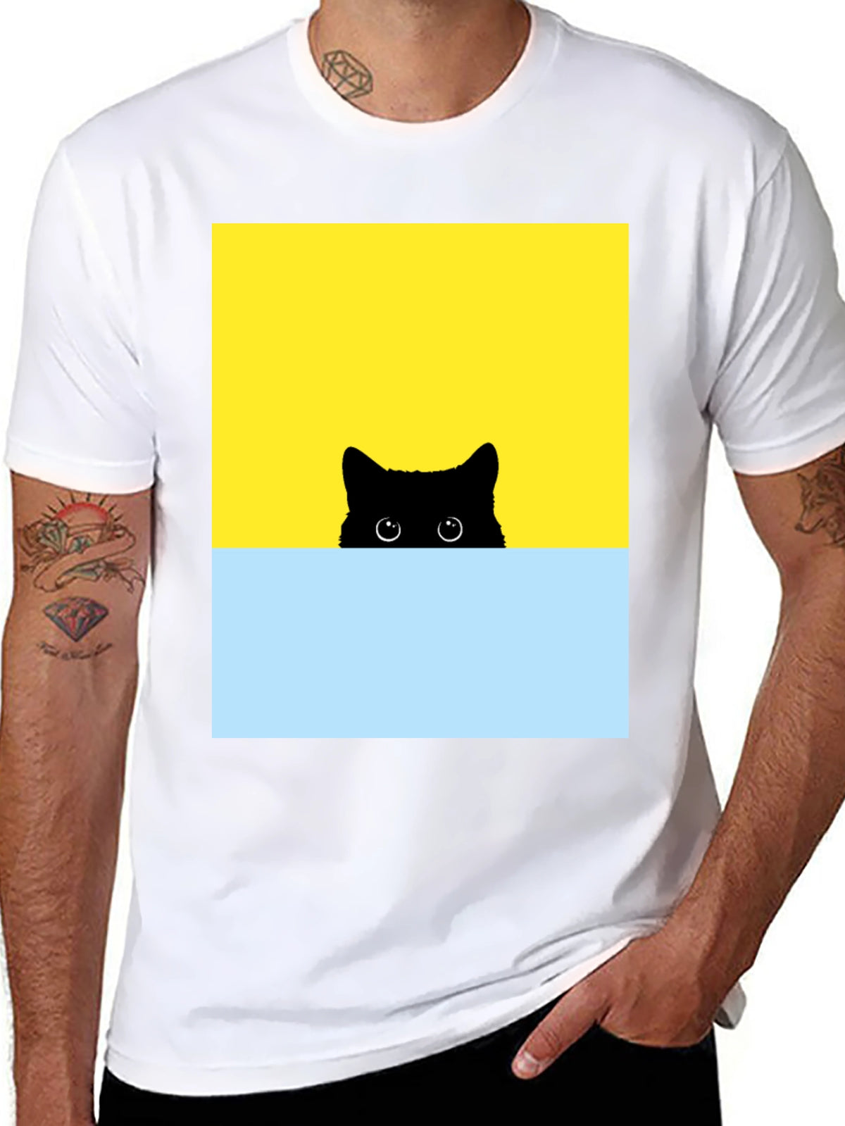 Peek-a-Boo Cat Graphic Tee