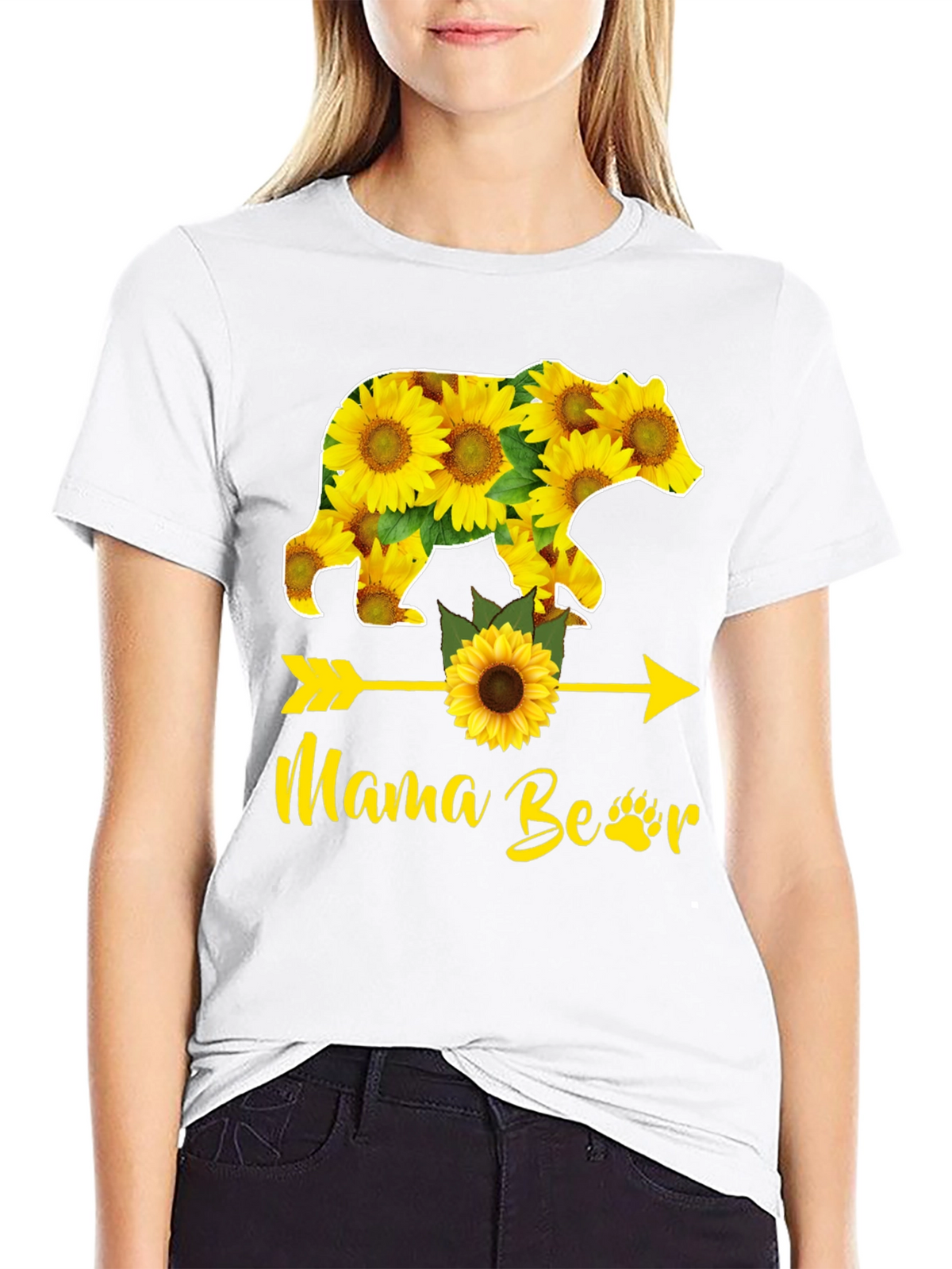 Mama Bear Sunflower Graphic Tee
