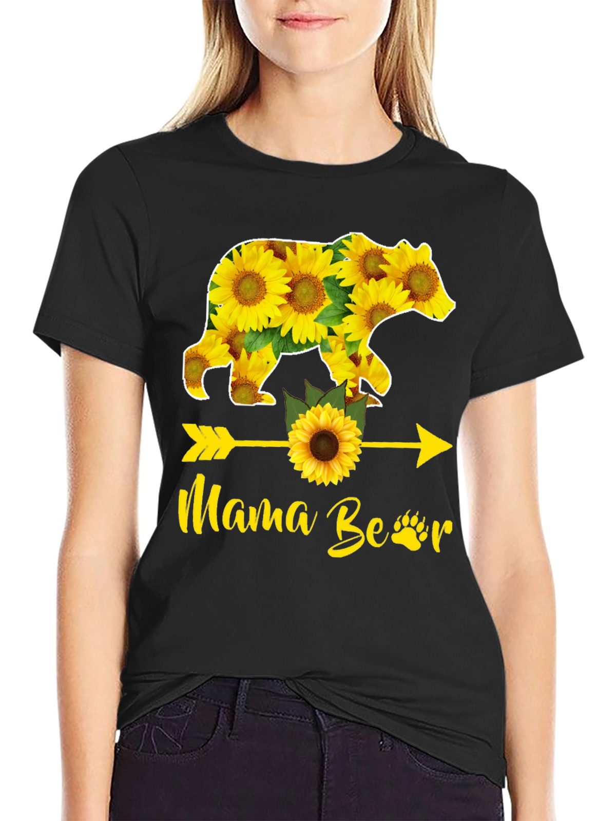 Mama Bear Sunflower Graphic Tee