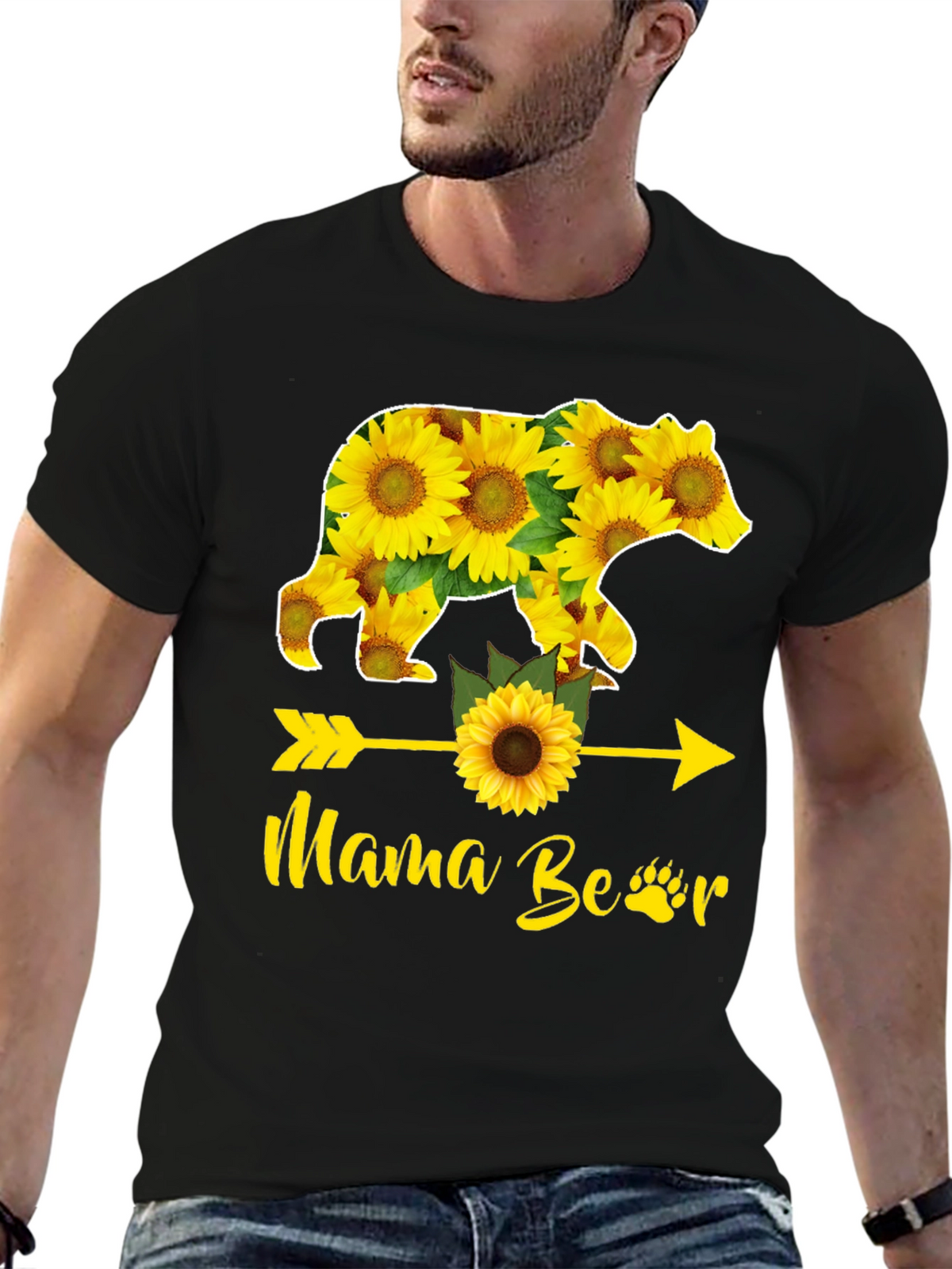 Mama Bear Sunflower Graphic Tee