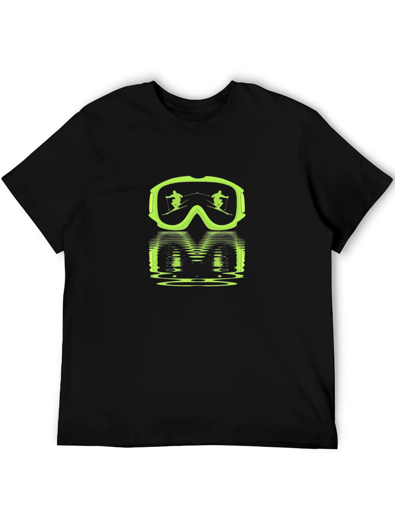 Ski Goggles Reflection Graphic Tee - Black