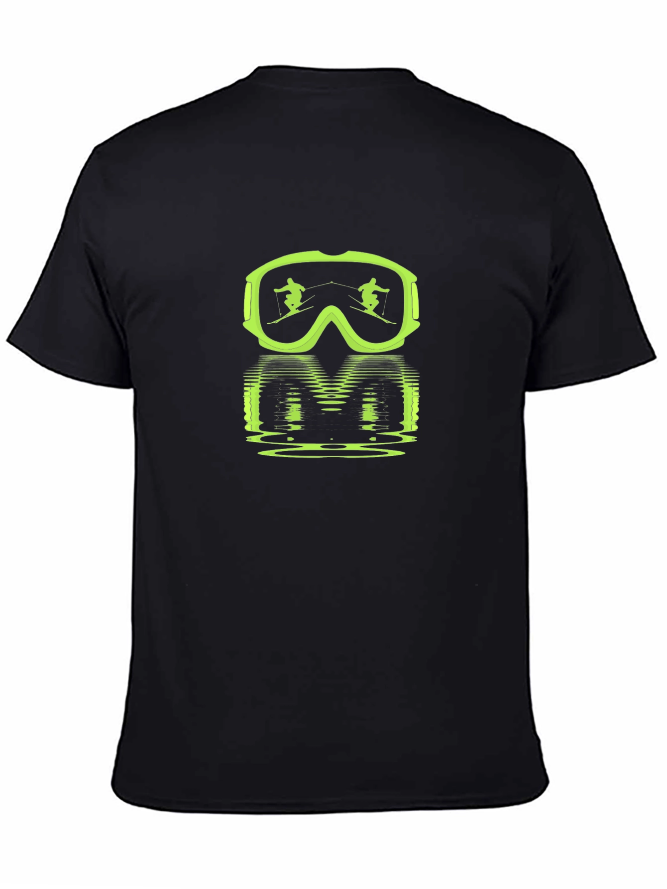 Ski Goggles Reflection Graphic Tee - Black