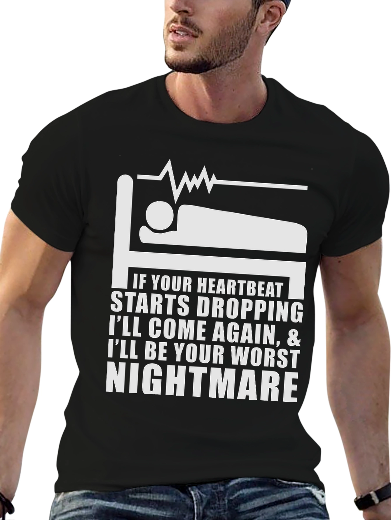 Heartbeat Nightmare T-Shirt - Funny Medical Humor Tee