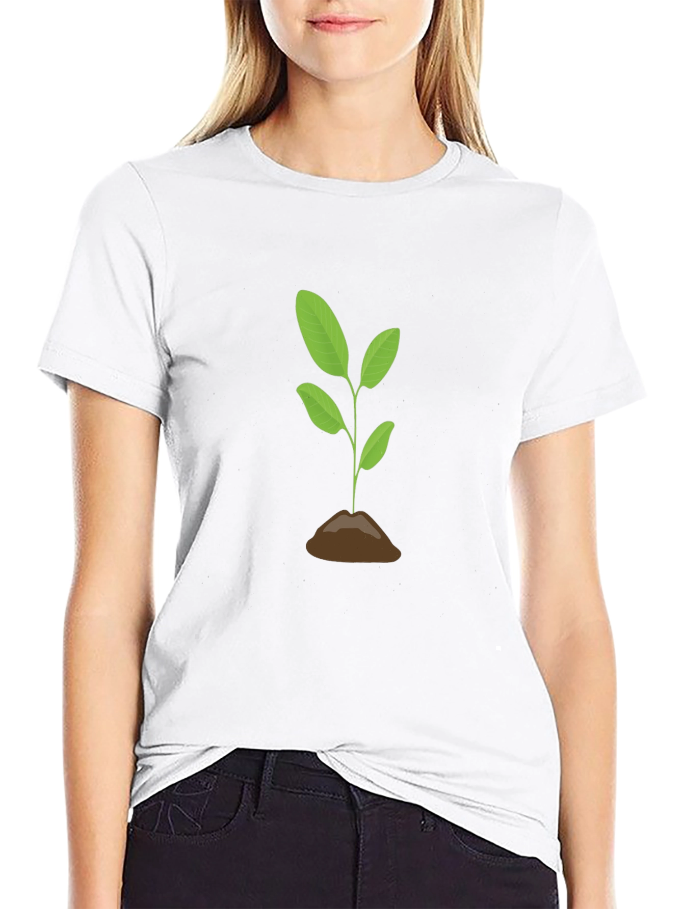 Plant Life Graphic Tee - Soft Cotton Black T-Shirt