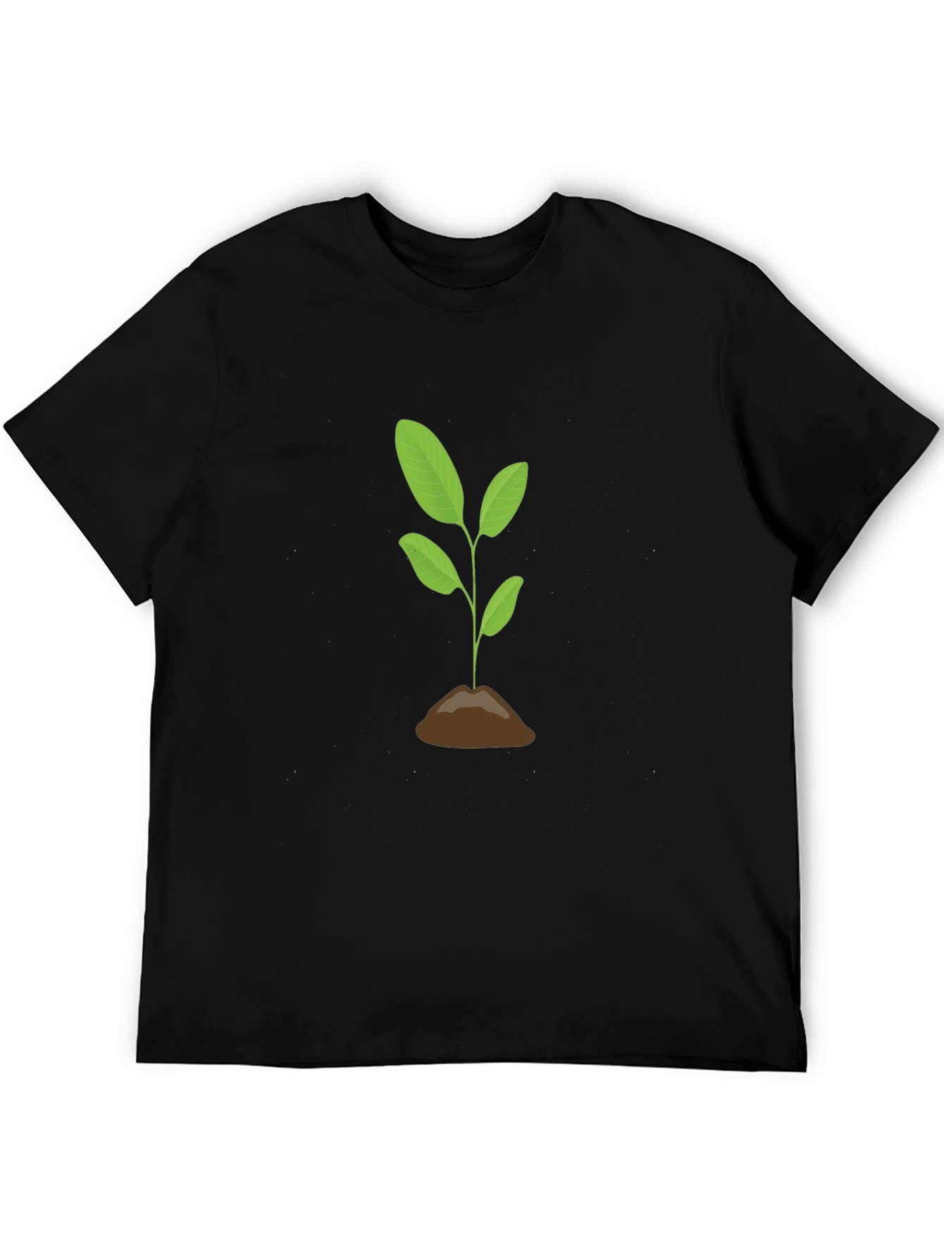 Plant Life Graphic Tee - Soft Cotton Black T-Shirt