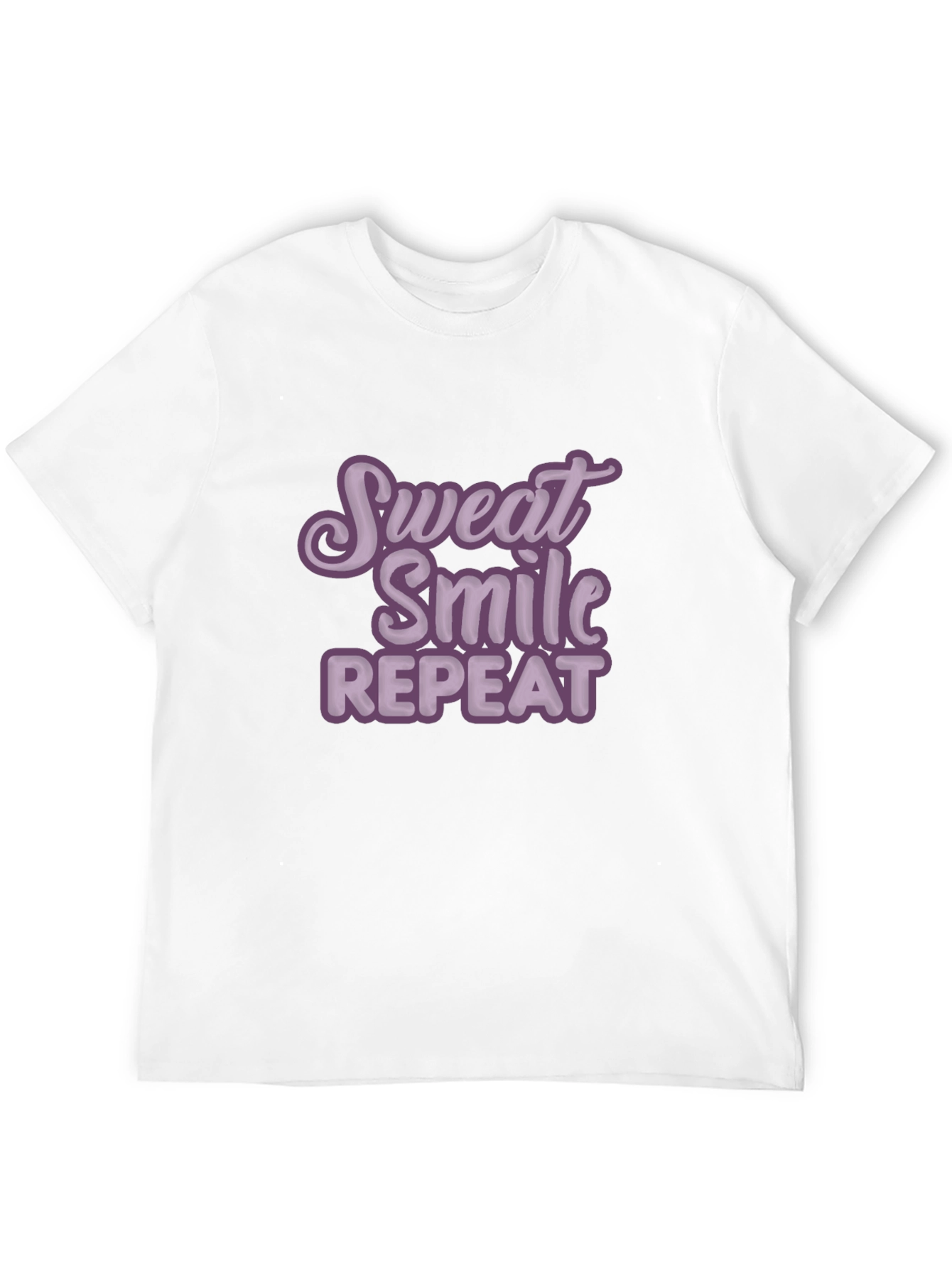Sweat Smile Repeat T-Shirt - Motivational Workout Tee
