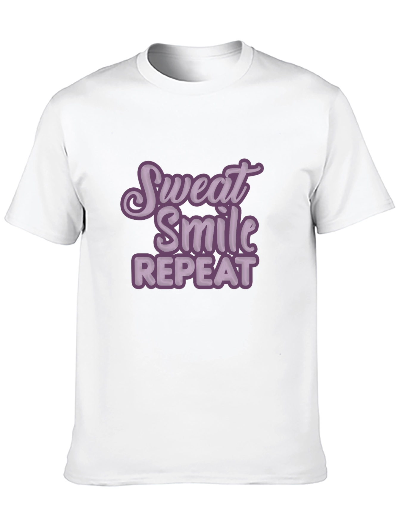 Sweat Smile Repeat T-Shirt - Motivational Workout Tee
