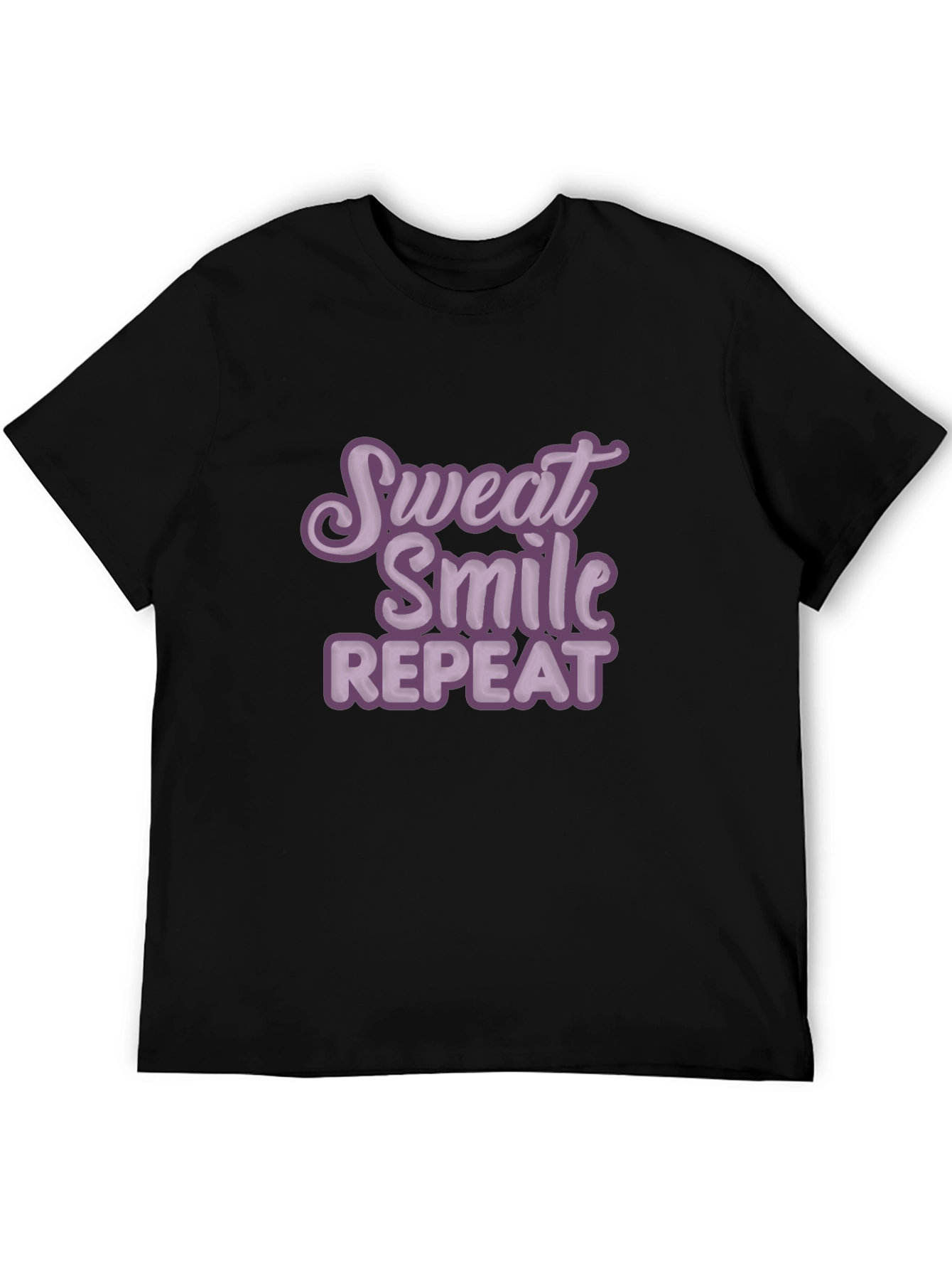 Sweat Smile Repeat T-Shirt - Motivational Workout Tee