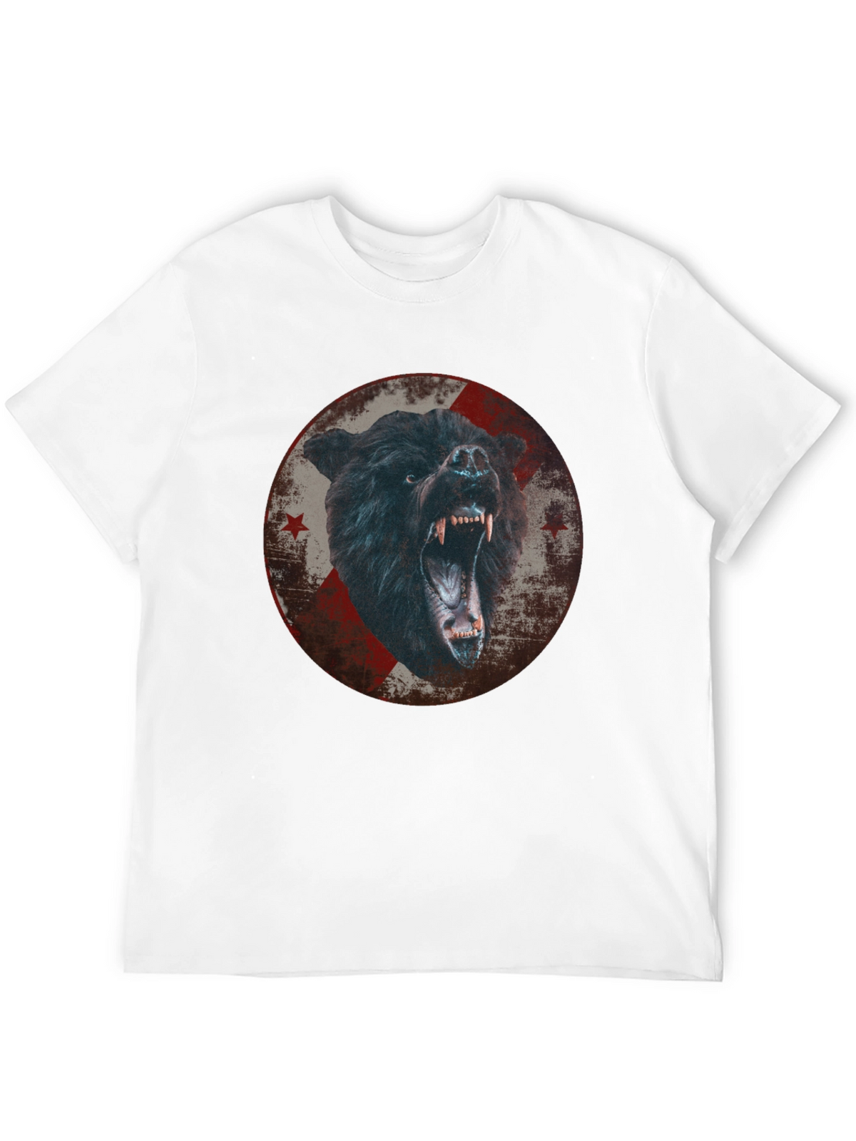 Mens Black Bear Graphic T-Shirt