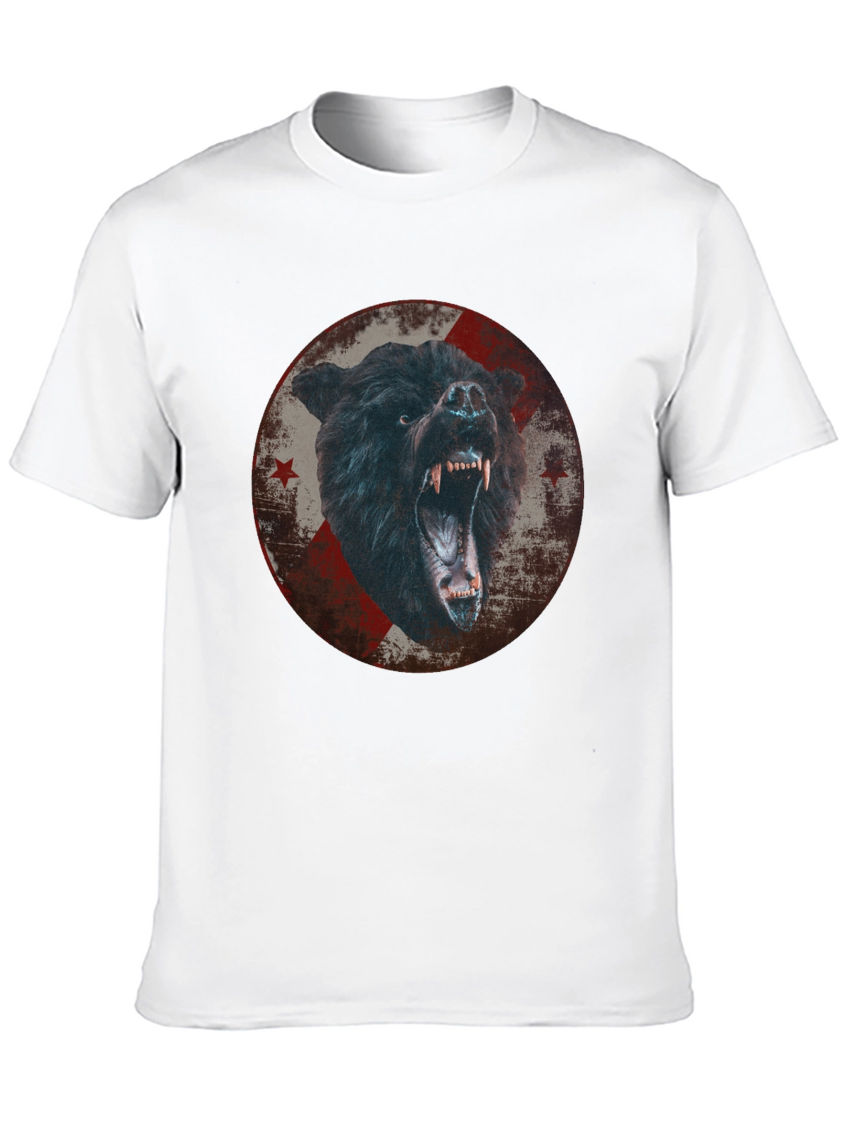 Mens Black Bear Graphic T-Shirt