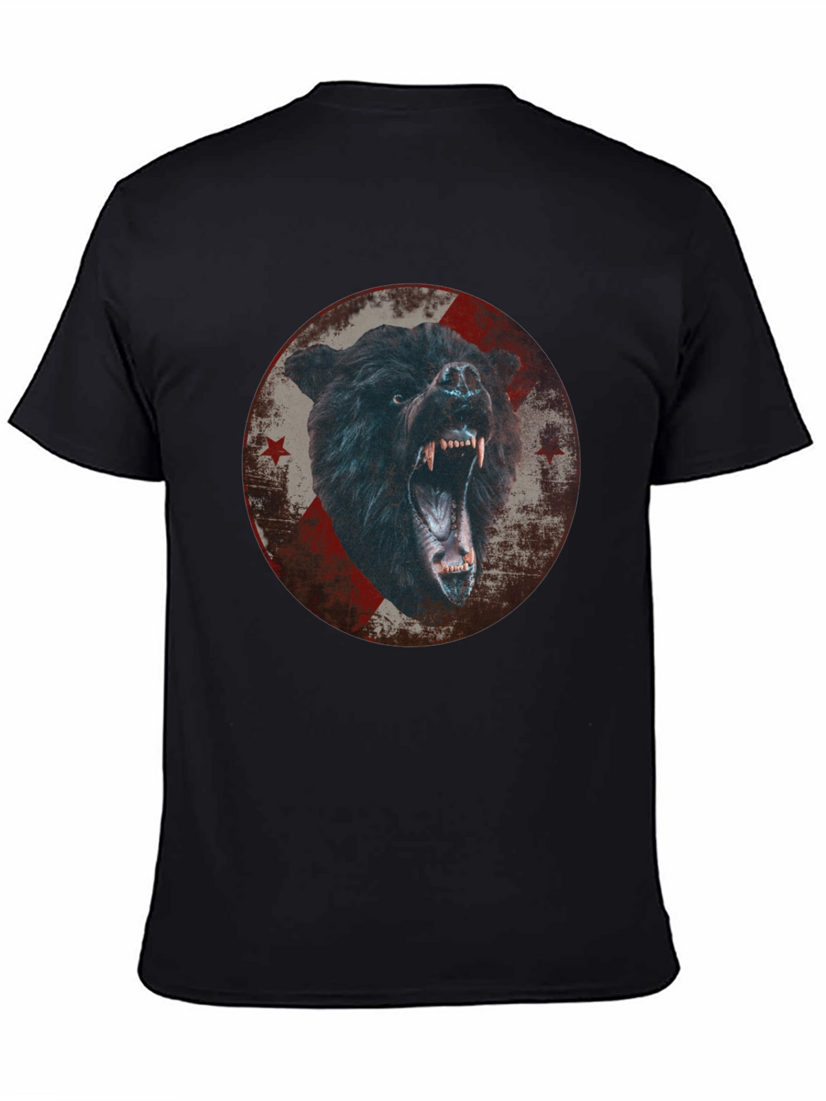 Mens Black Bear Graphic T-Shirt