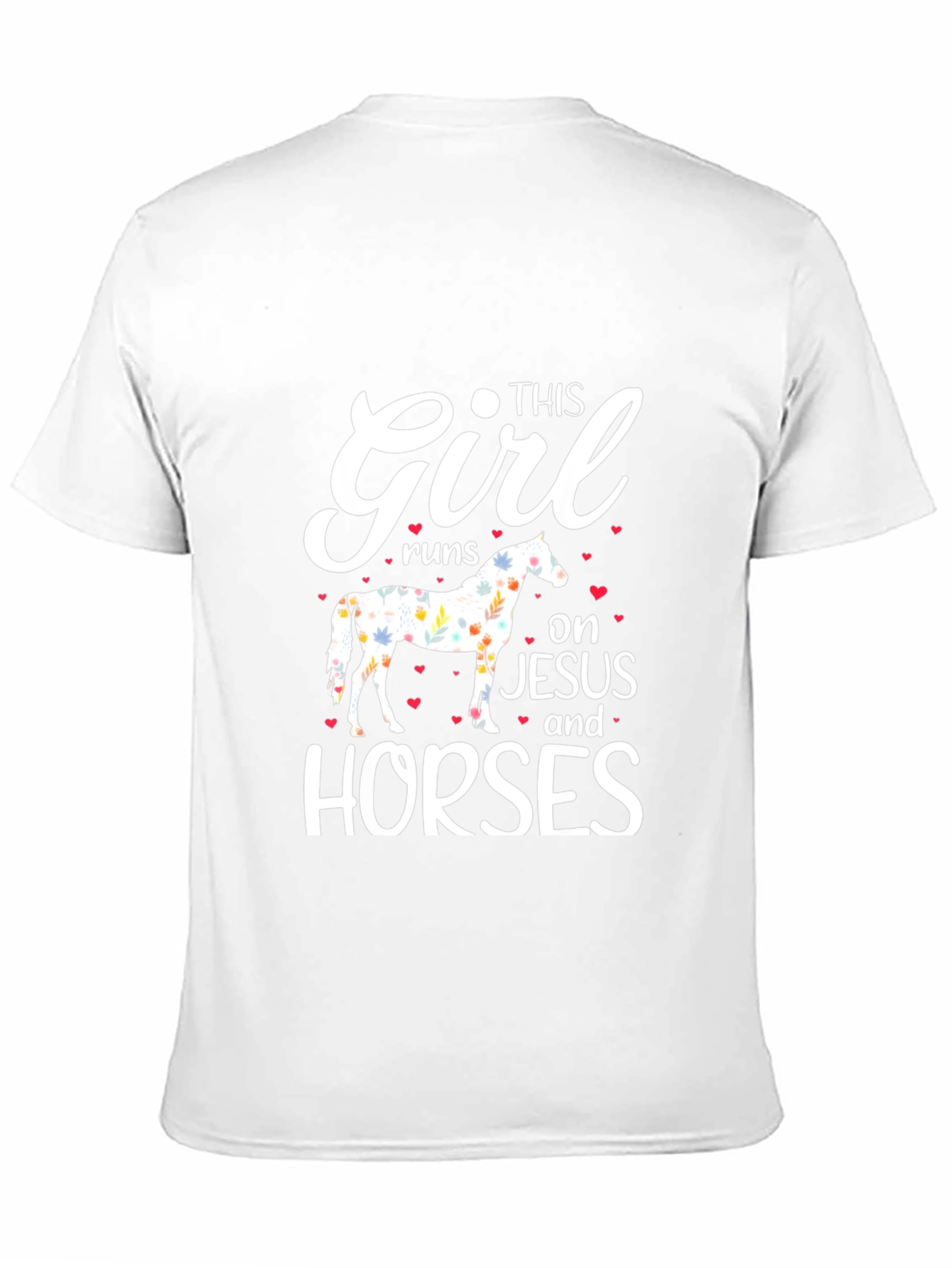 This Girl Runs On Jesus And Horses T-Shirt