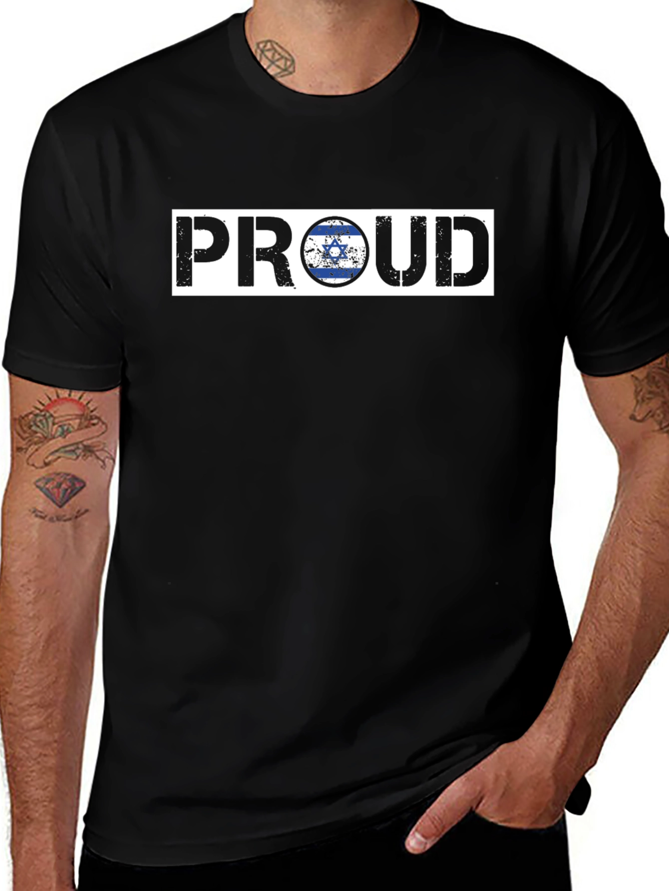Proud Israel Flag Graphic T-Shirt