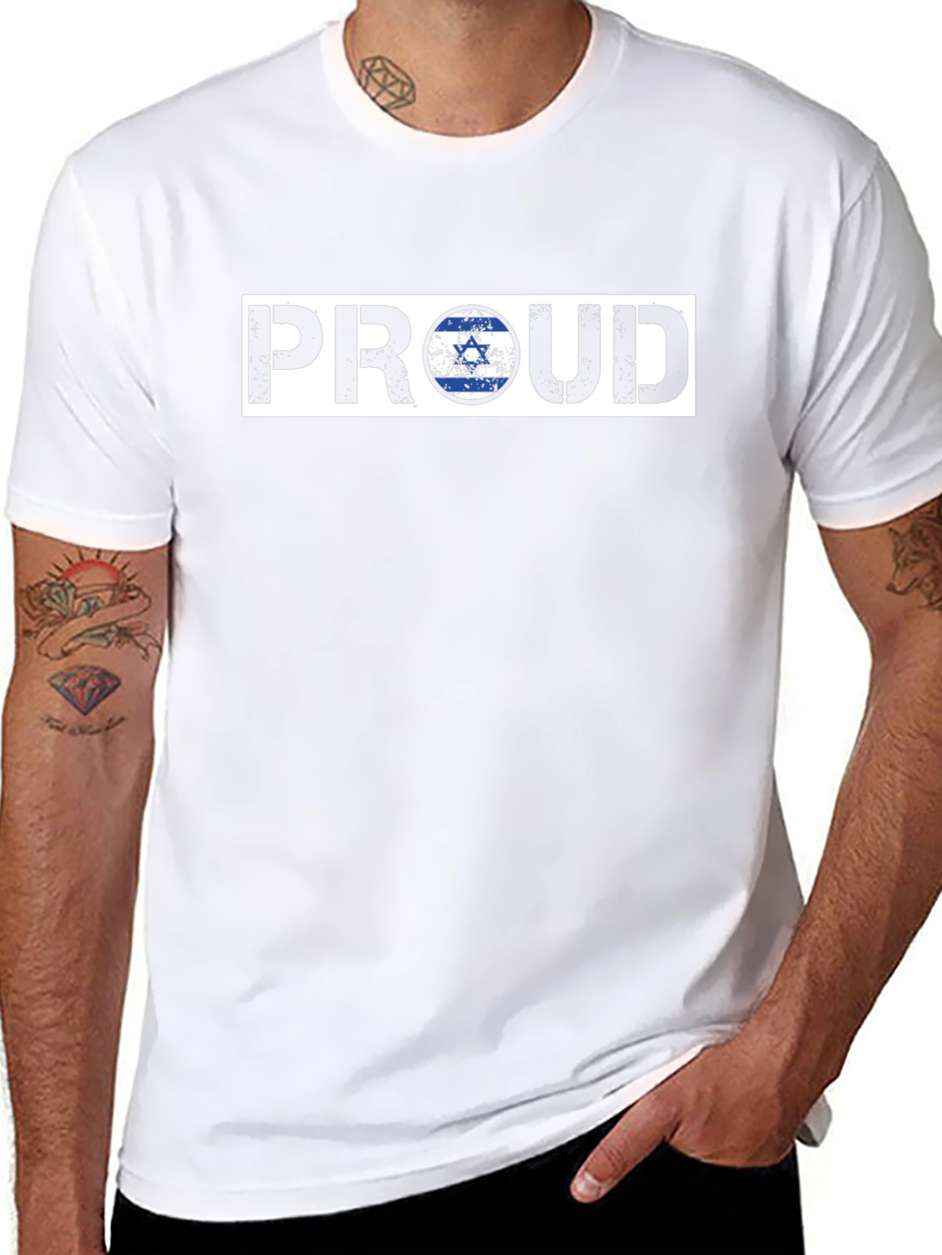Proud Israel Flag Graphic T-Shirt