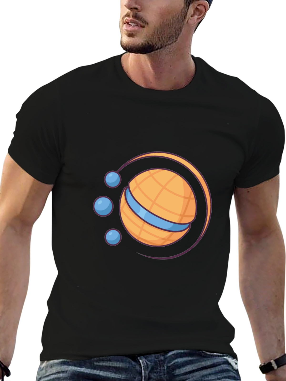 Orb Planet T-Shirt - Black