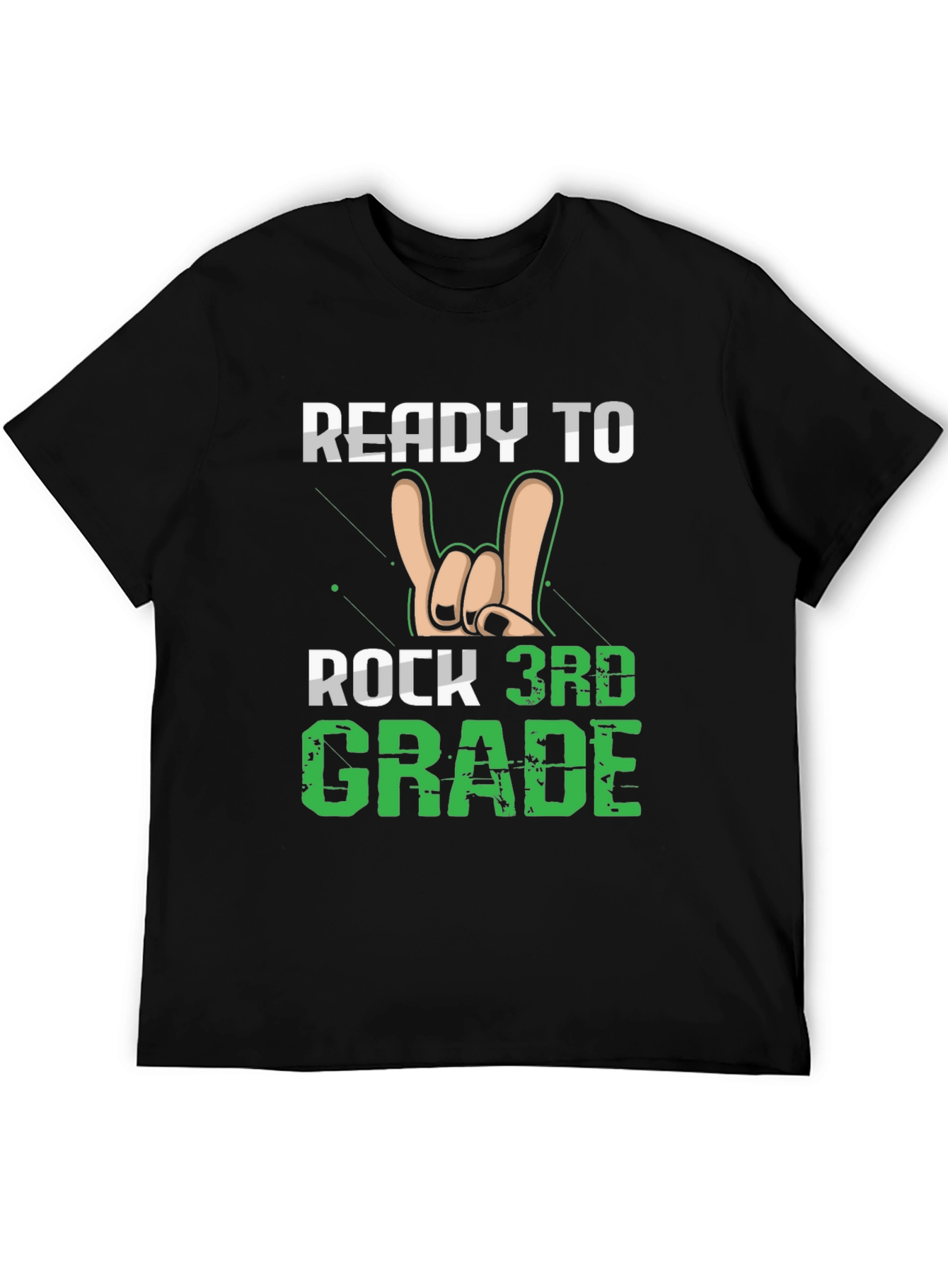 Ready to Rock 3rd Grade Black T-Shirt