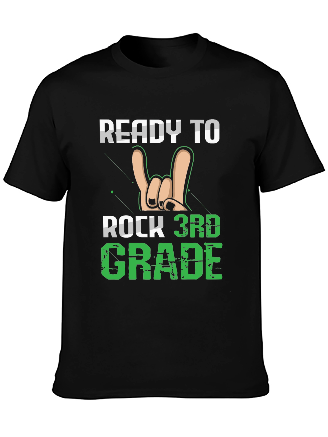 Ready to Rock 3rd Grade Black T-Shirt