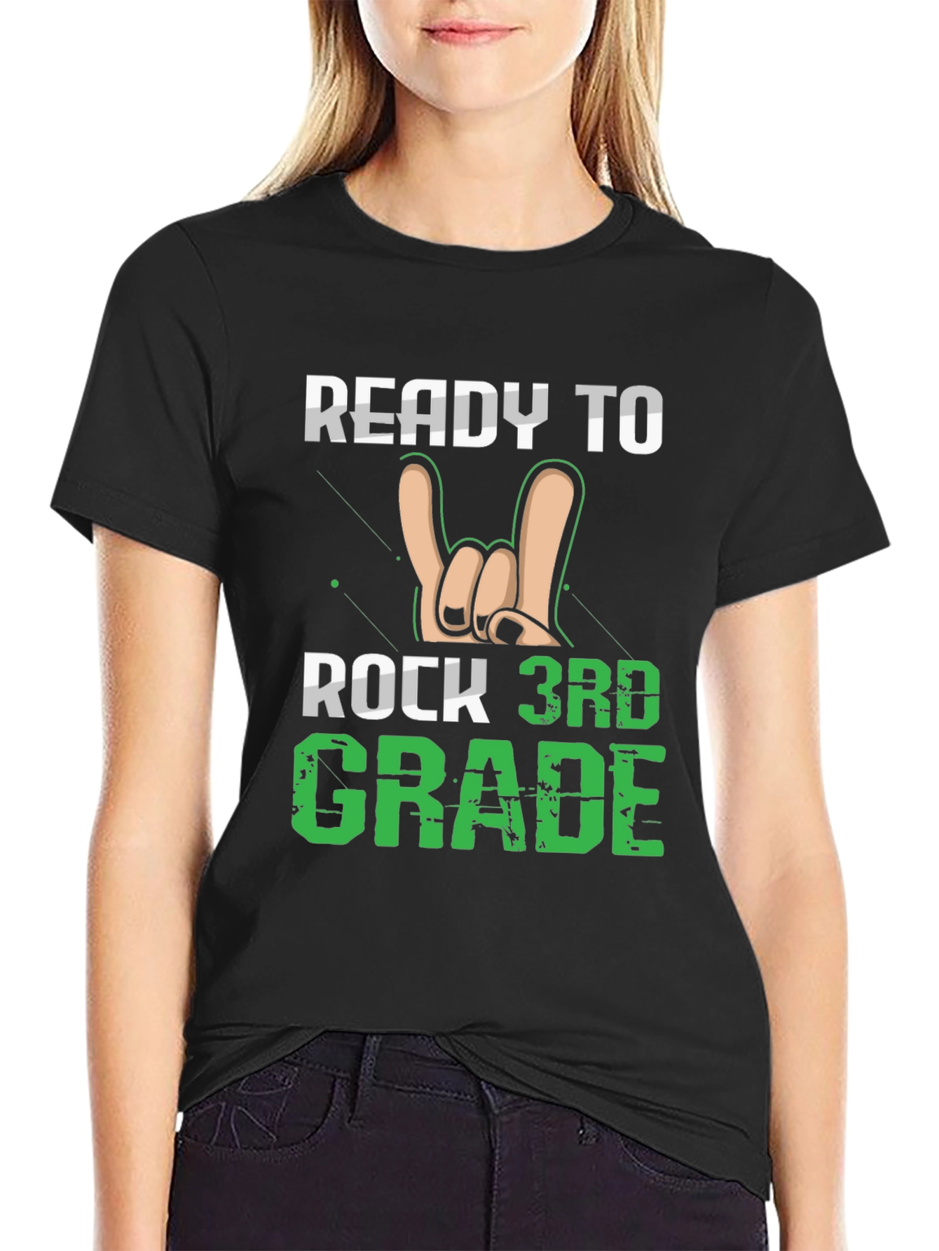 Ready to Rock 3rd Grade Black T-Shirt