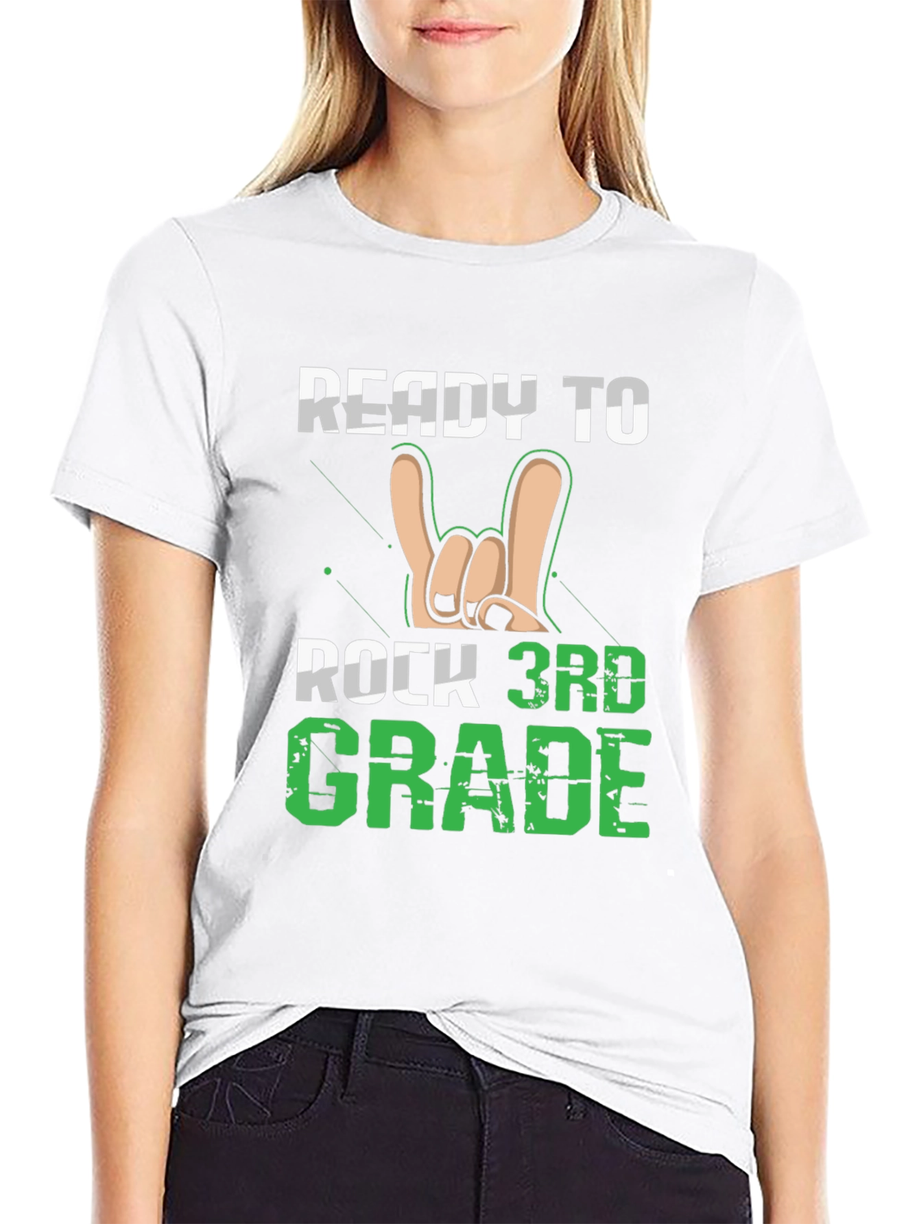 Ready to Rock 3rd Grade Black T-Shirt