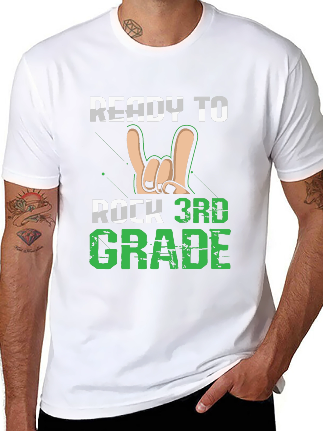 Ready to Rock 3rd Grade Black T-Shirt