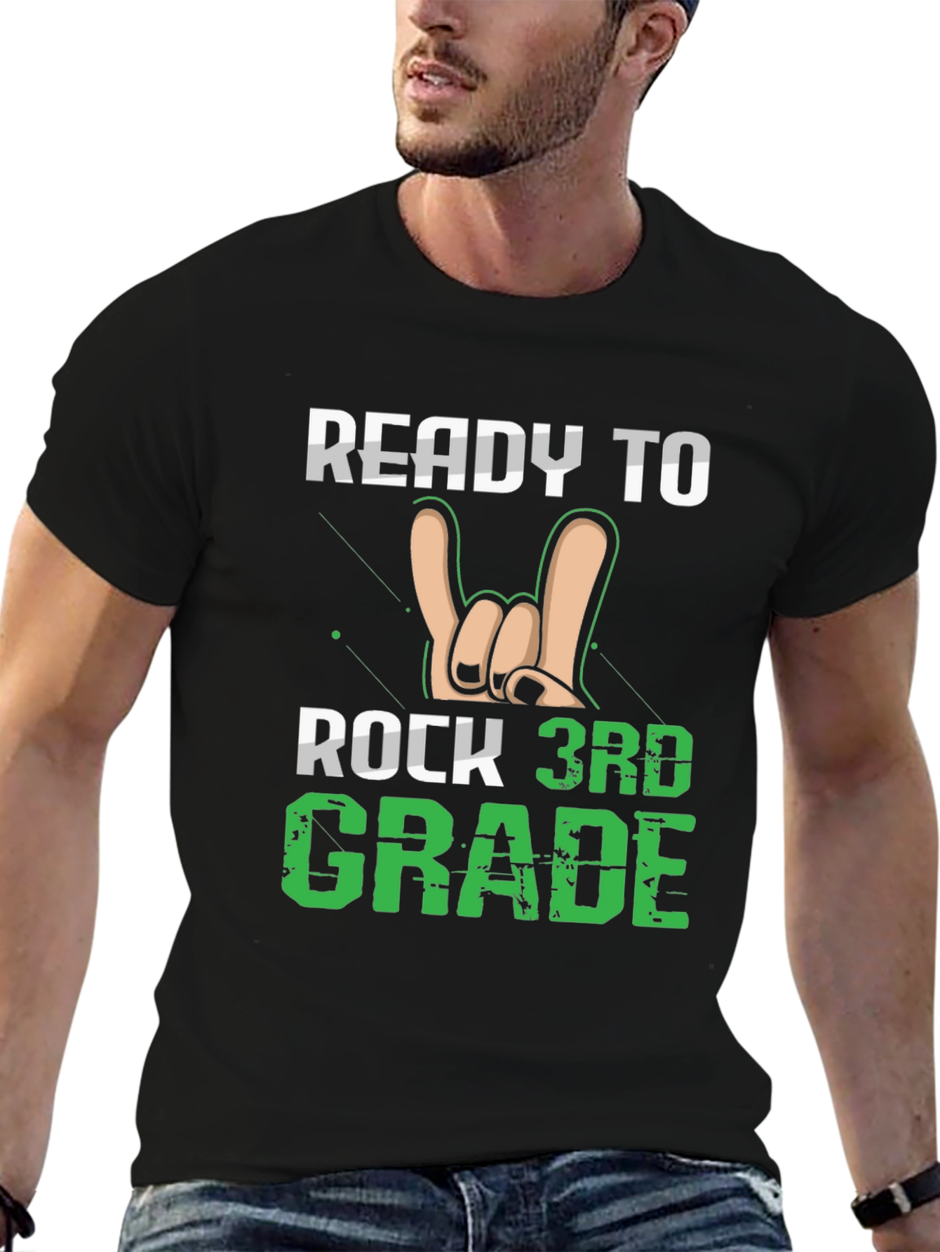 Ready to Rock 3rd Grade Black T-Shirt